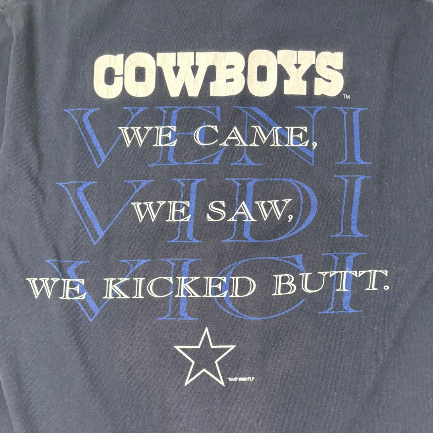 Vintage 1996 Dallas Cowboys “Absolute Victory” T-Shirt Navy