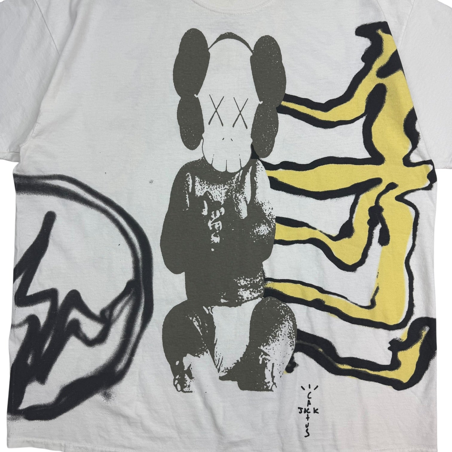 Travis Scott x Kaws For Fragment Tee White