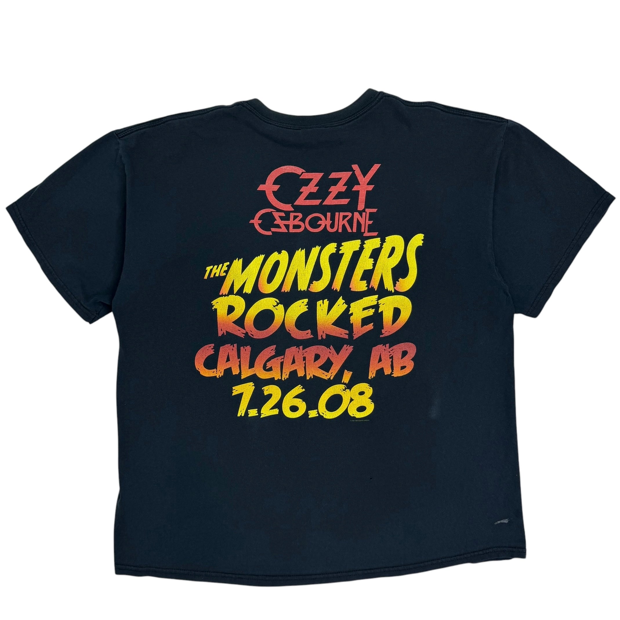 2008 Ozzy Osbourne The Monsters Of Rock Calgary Tee Black