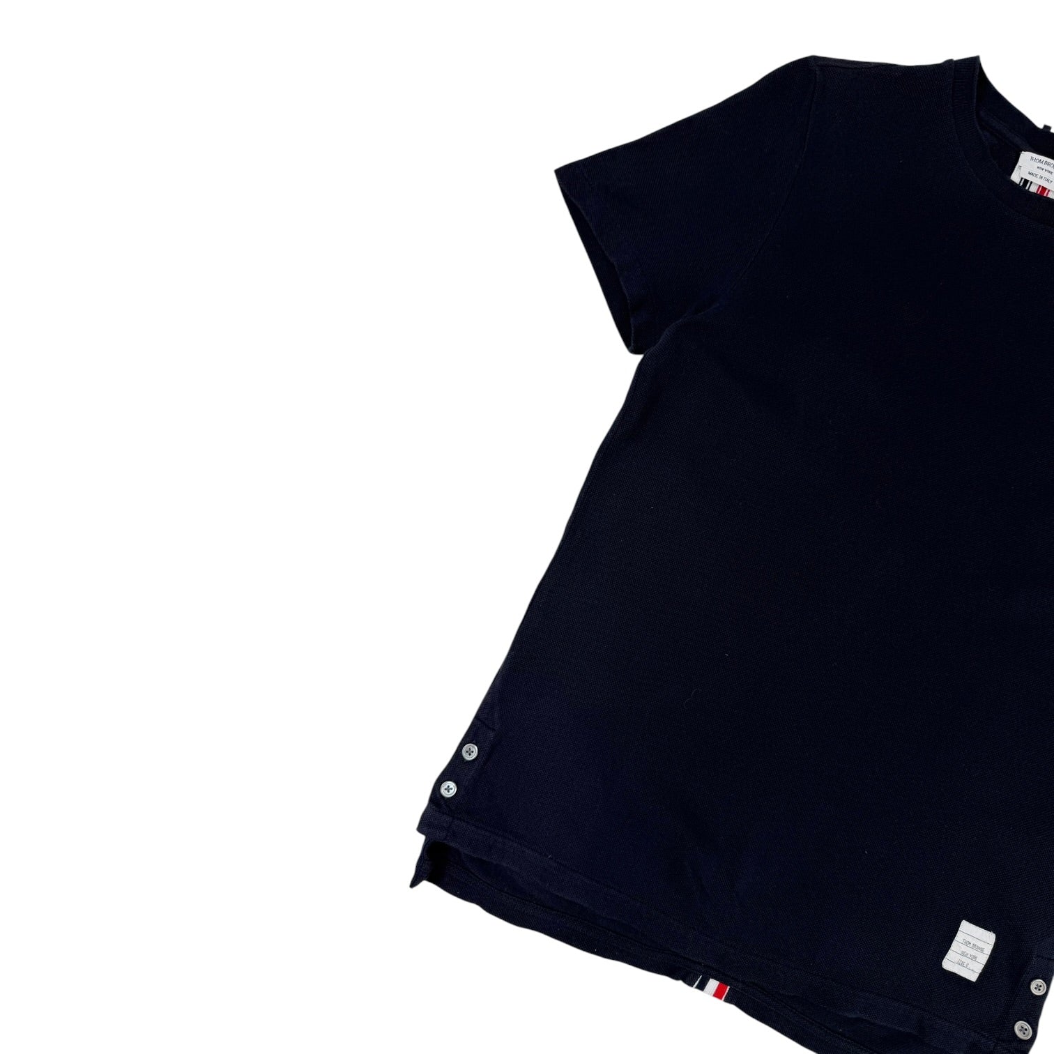 Thom Browne Side Slits Relaxed T-Shirt Navy
