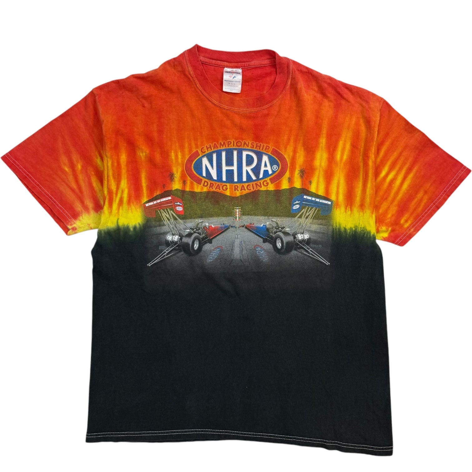 Vintage NHRA Burning Rubber Tee Black/Orange