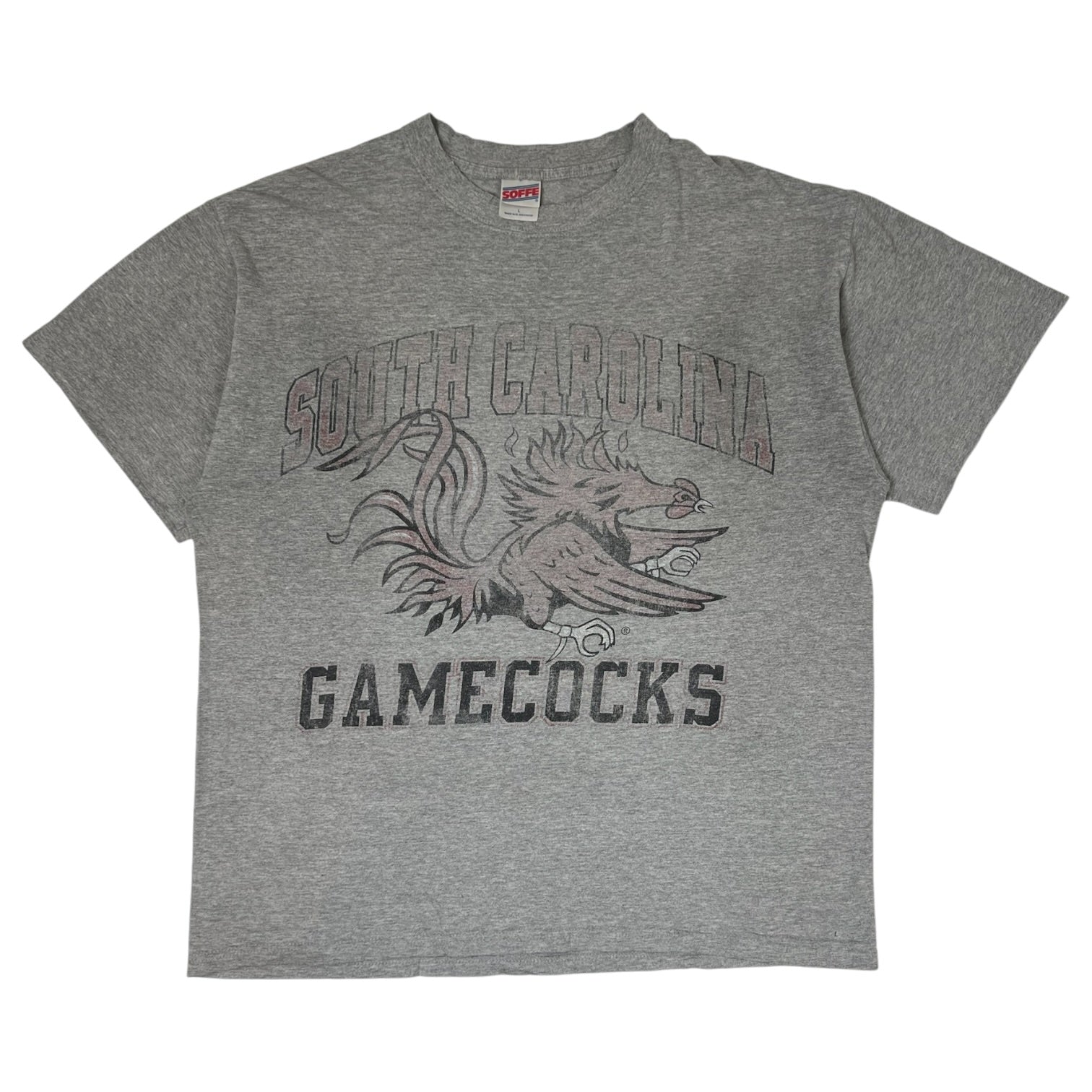 Vintage South Carolina Gamecocks Distressed T-Shirt Grey