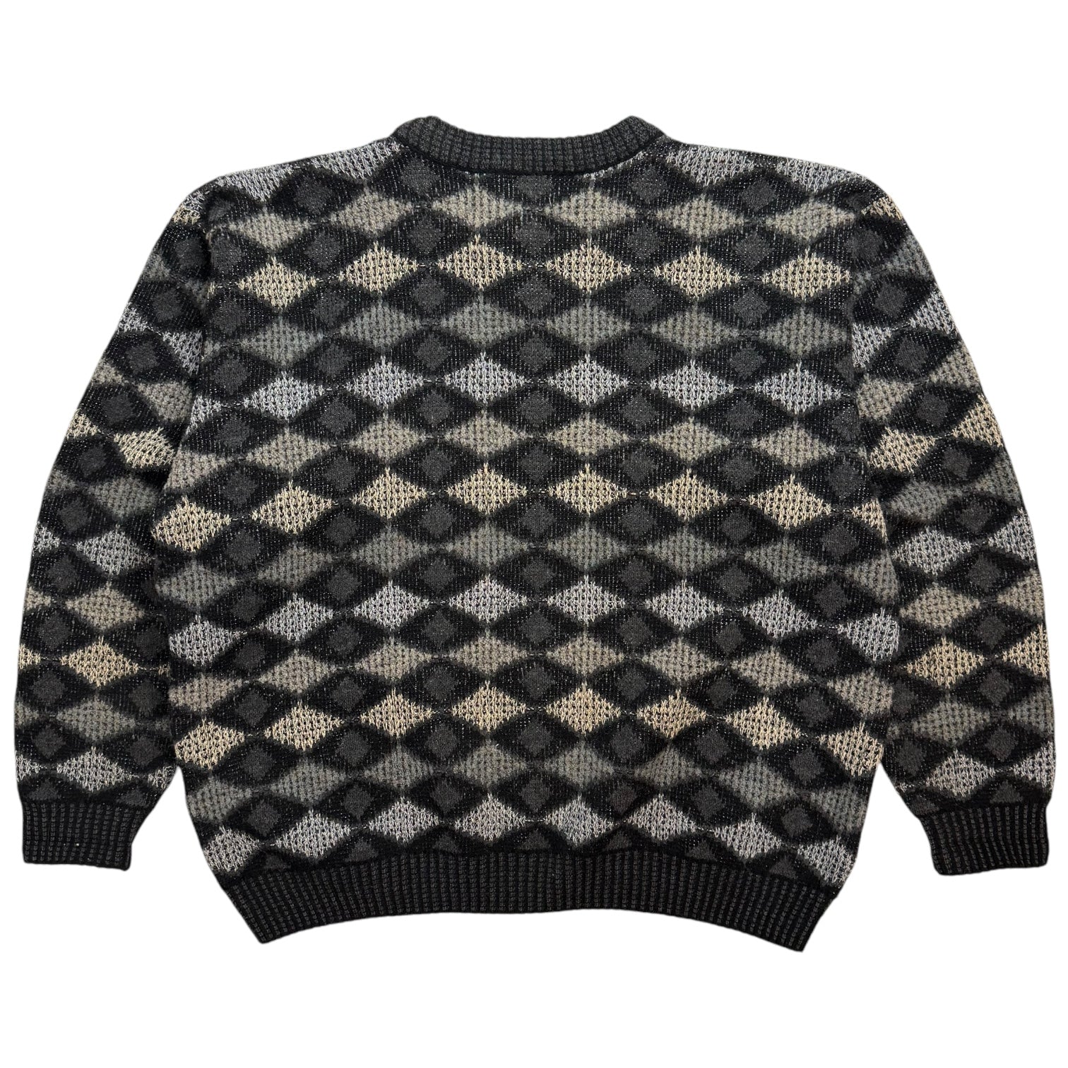 Vintage London Fog Diamond Knit Sweater Multicolour