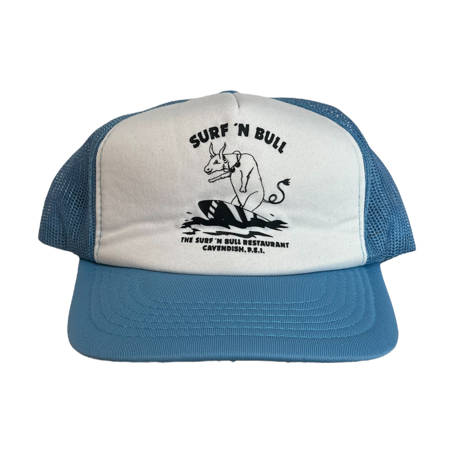 Vintage Surf’ n’ Bull Trucker Hat White/Blue