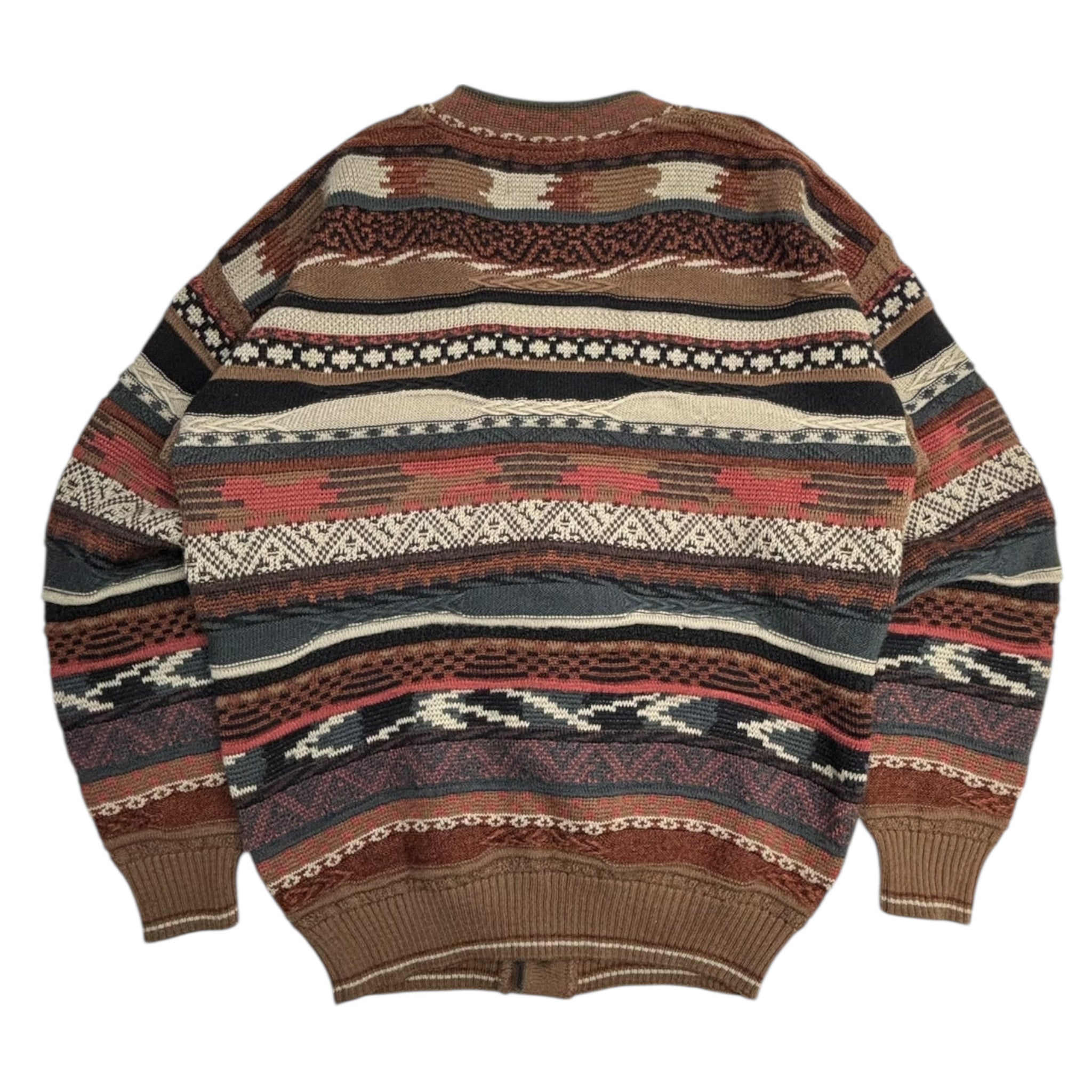 Vintage Tosani V-Neck 3D Knit Orange