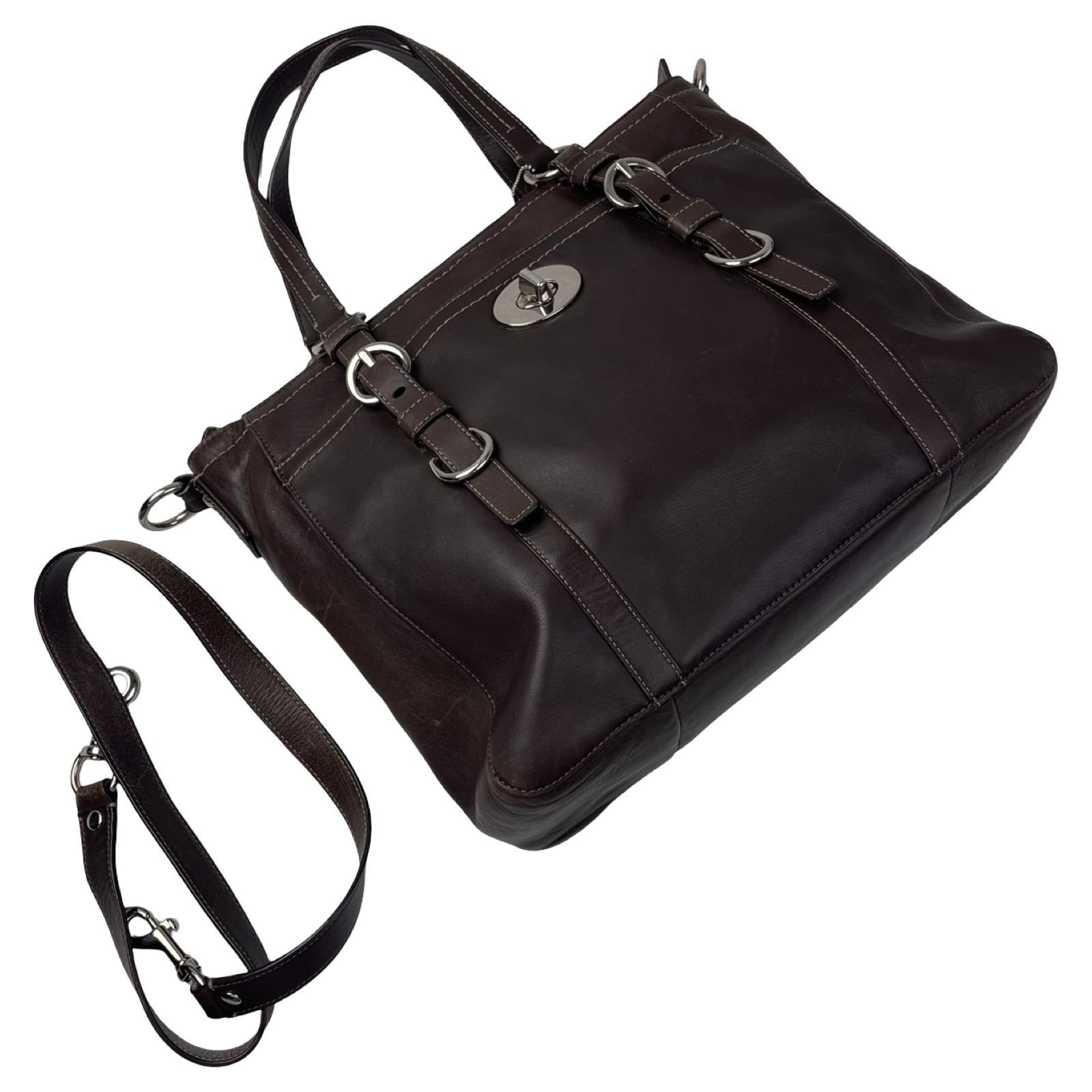 (W) Y2K Coach Chelsea Tote Bag Brown