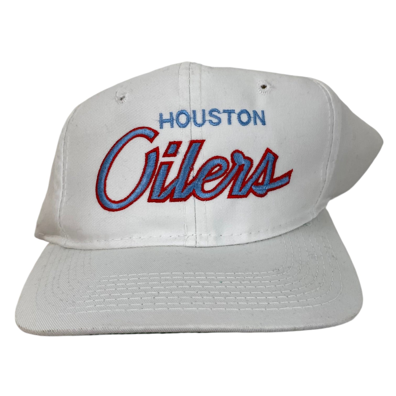 90’s Vintage Sports Specialties Houston Oilers store Black Dome Script Snapback Hat