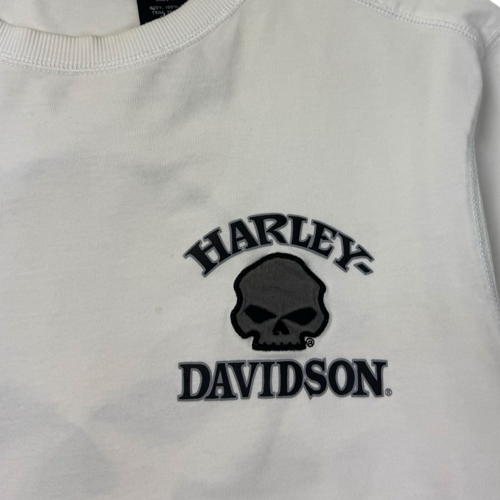 Vintage Harley Davidson Embroidered Longsleeve T-Shirt