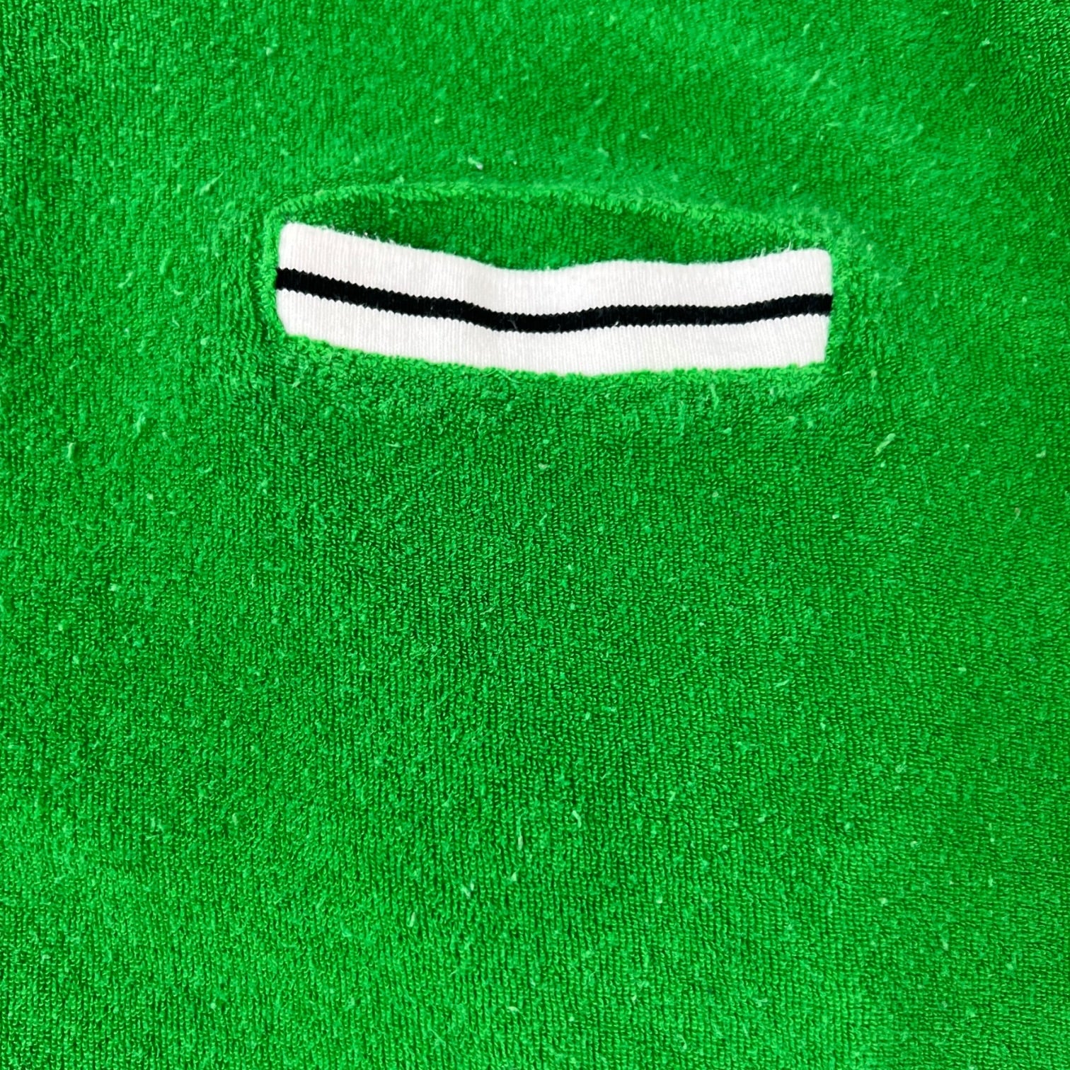 Stussy Terry Lion Zip Polo Green