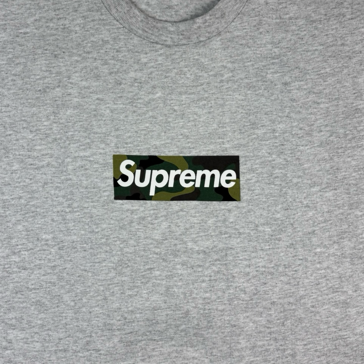 Supreme Camo Box Logo Tee Heather Grey