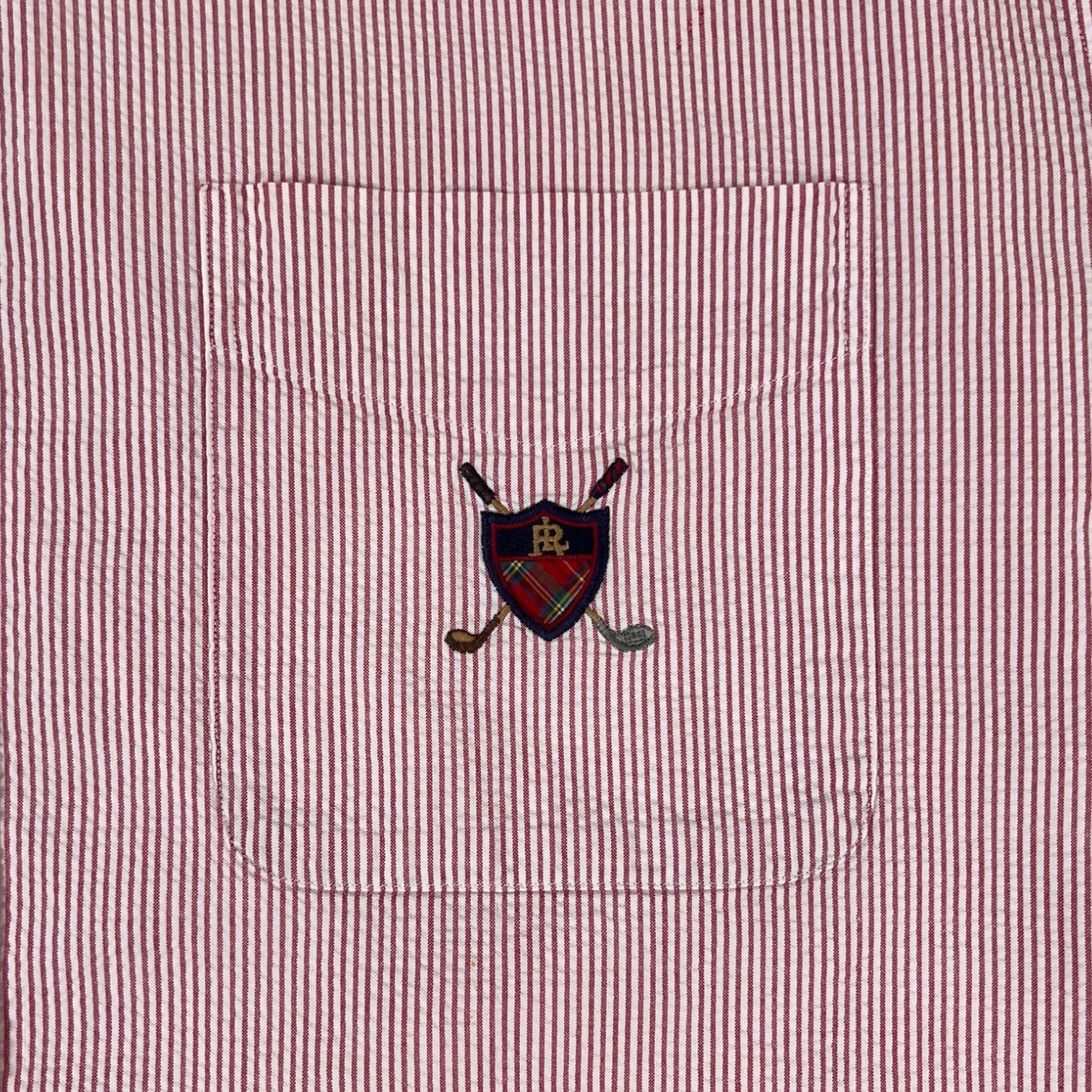 Vintage Polo Ralph Lauren Short Sleeve Button-Up Shirt Red/White