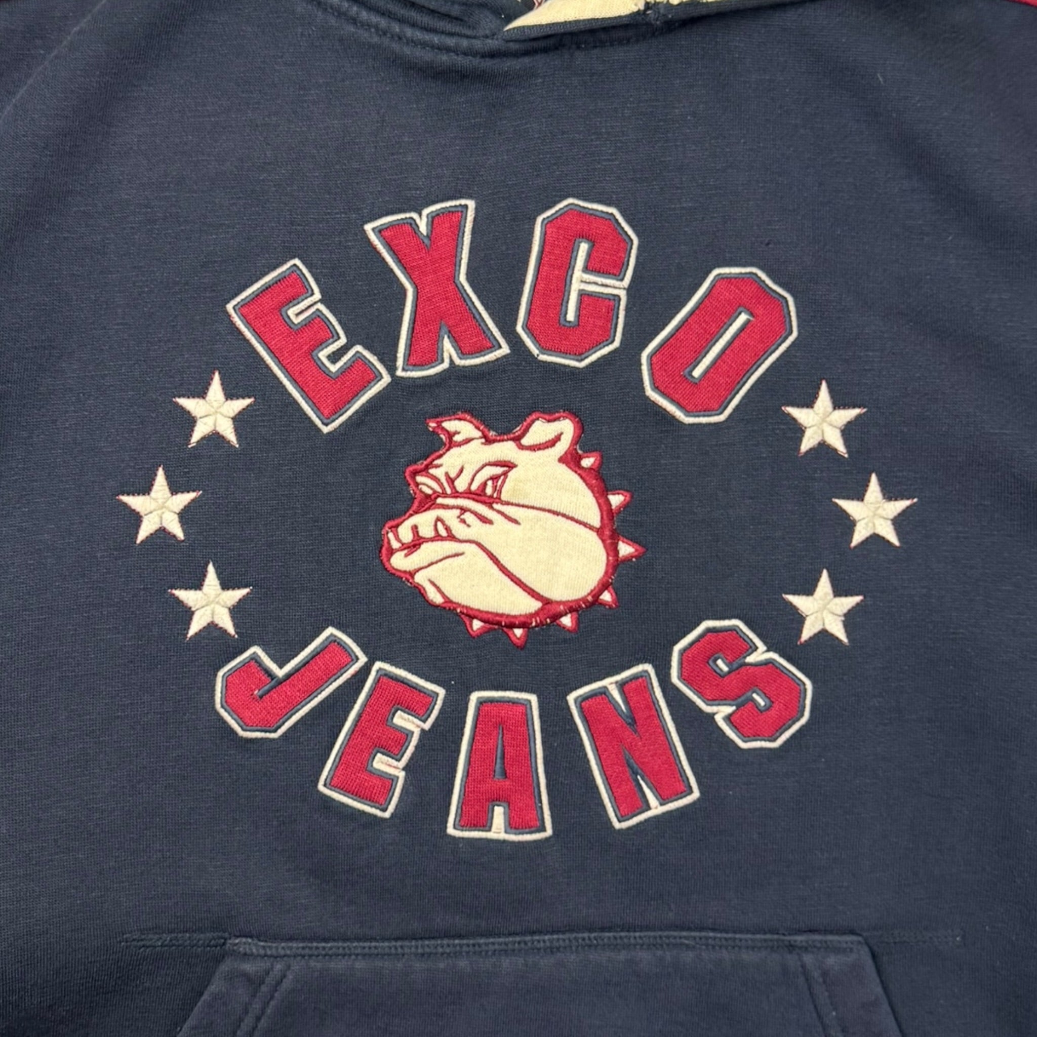 Vintage Y2K EXCO Jeans Bull Dog Hoodie