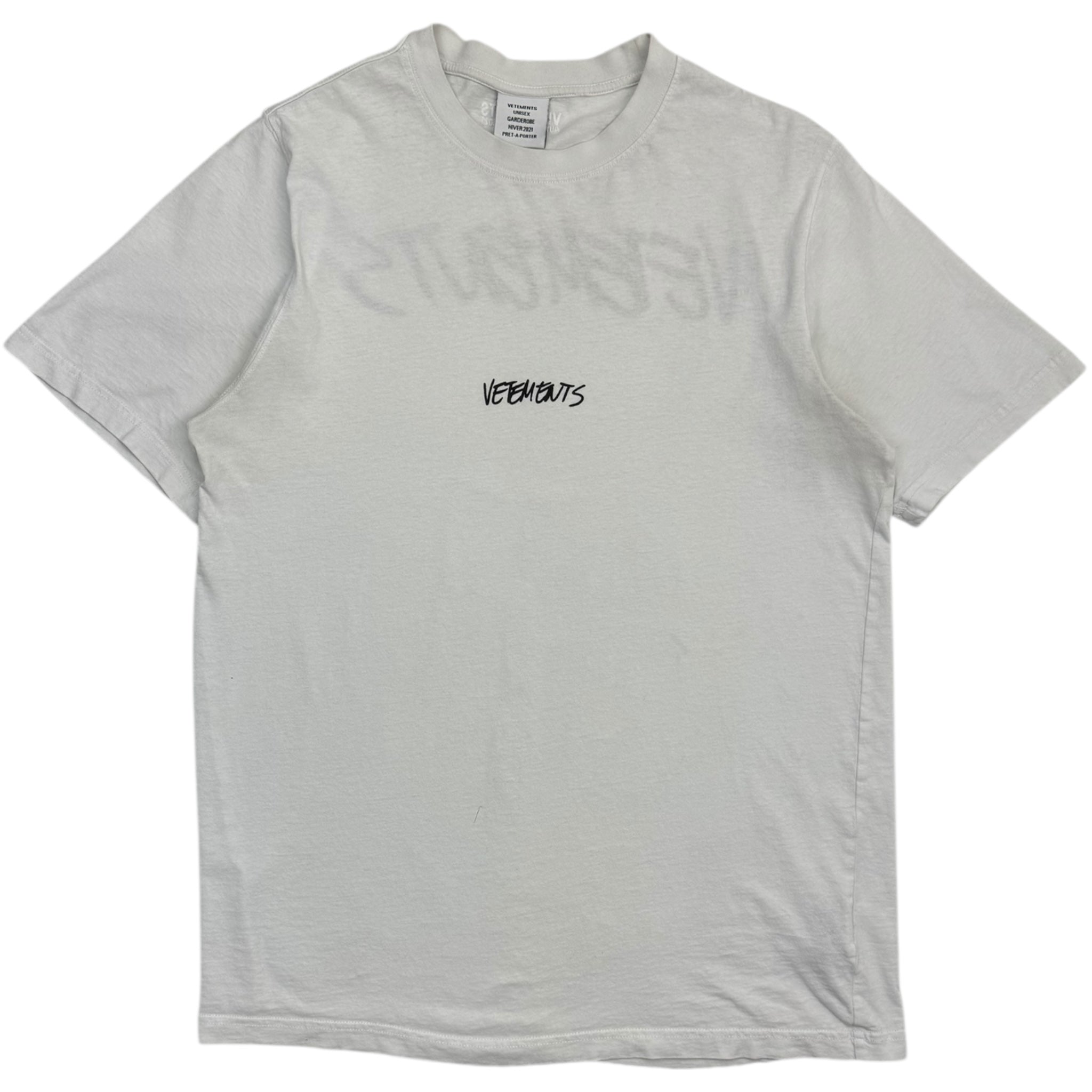 Vetements White Written Logo T-Shirt