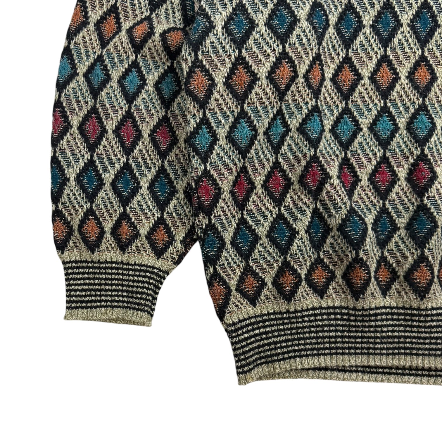 Vintage Diamond Knit Multicolour Sweater