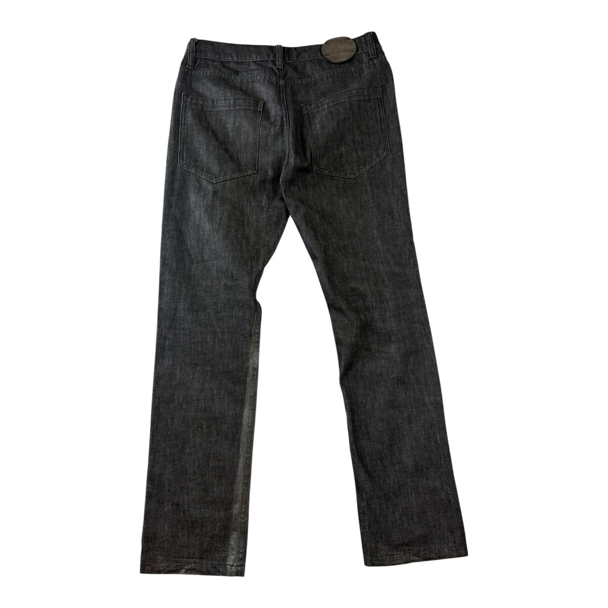 RAF Black Waxed Coated Denim Jeans Black