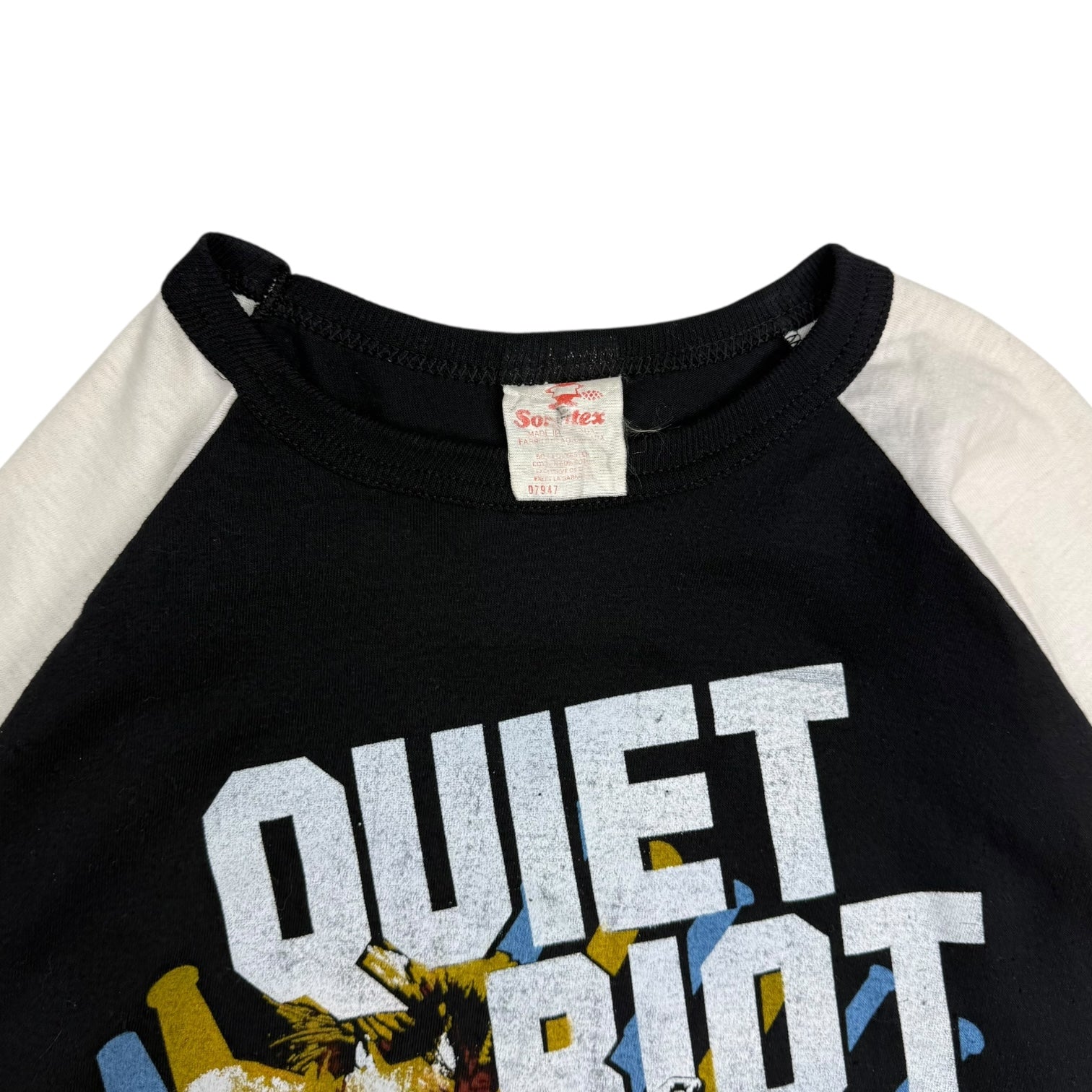 1983 Quiet Riot Metal Health Tour Raglan Tee Black/White
