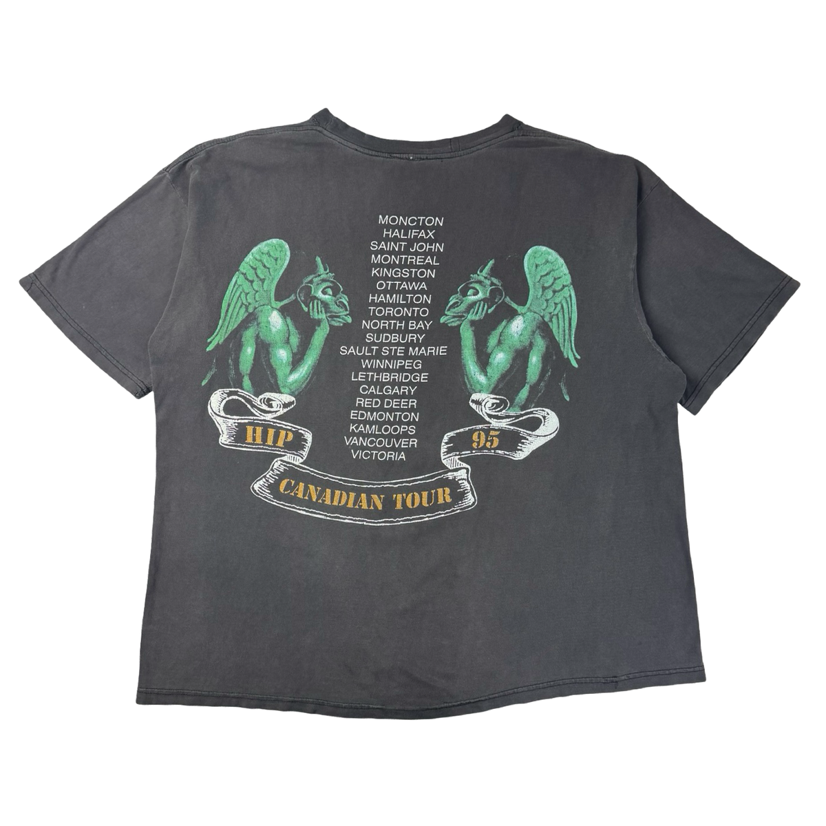 1994 The Tragically Hip Canadian Tour T-Shirt Faded