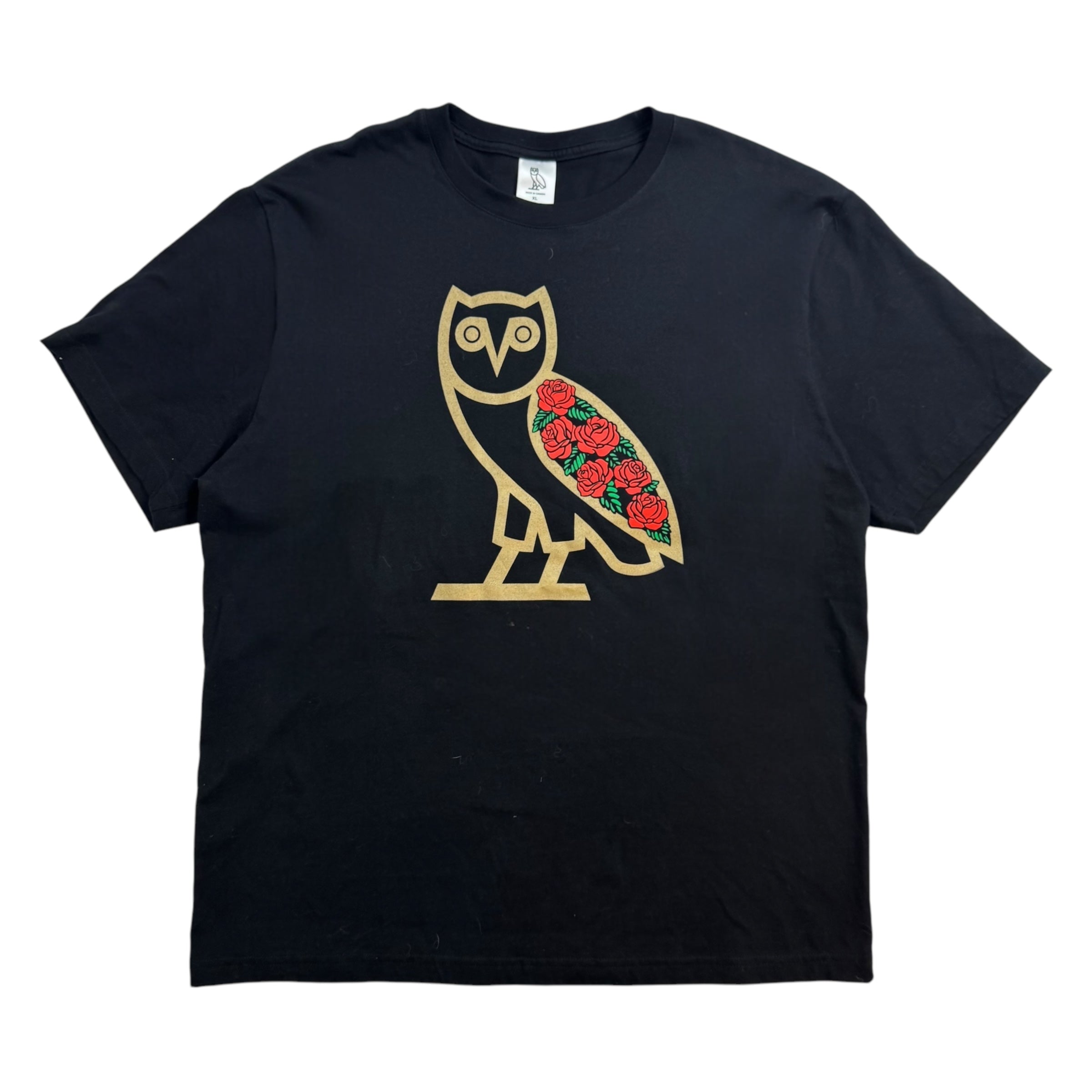 OVO Rose Owl Tee Black