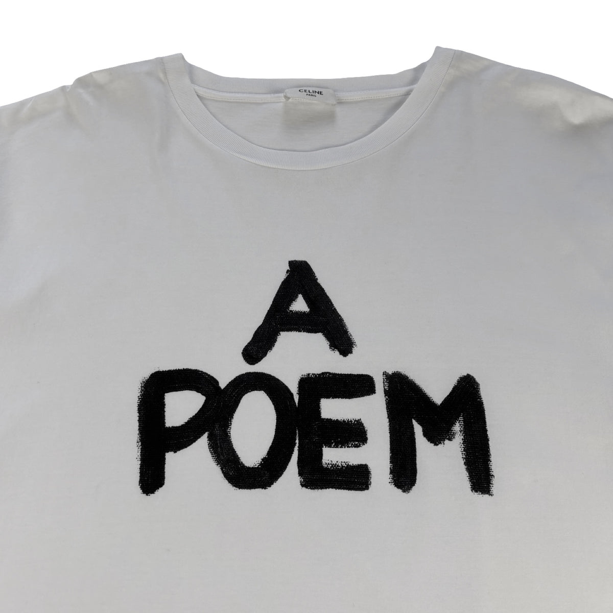 Celine Homme Paris “A Poem” T-Shirt White