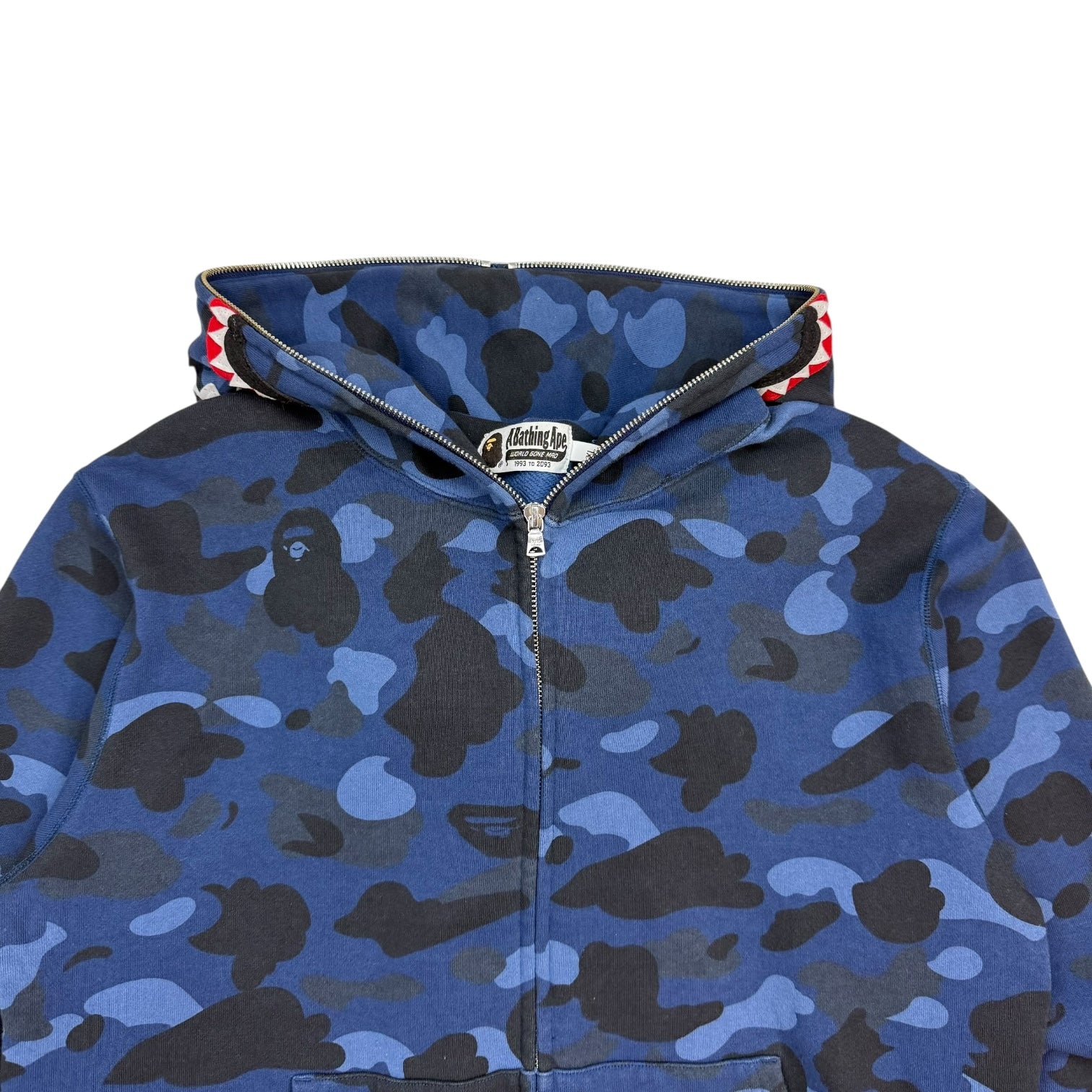 Bape Colour Camo 2nd Shark Hoodie Blue