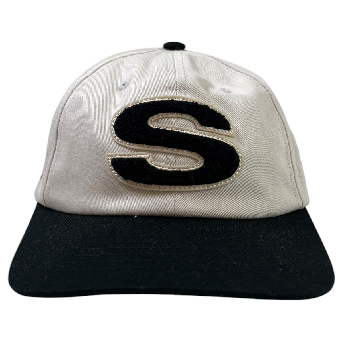 Stussy Low Chenille “S” Snapback Cap White