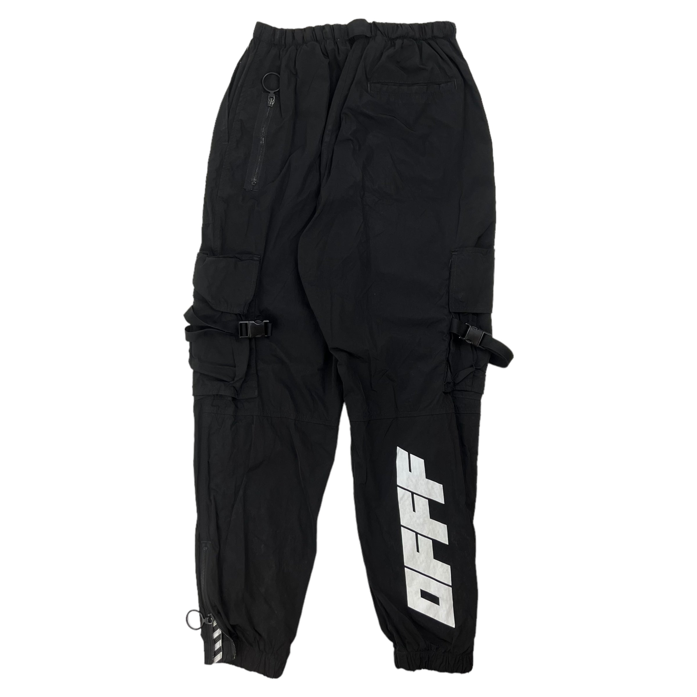 Off-White Buckle Nylon Parachute Pants - Black Pants