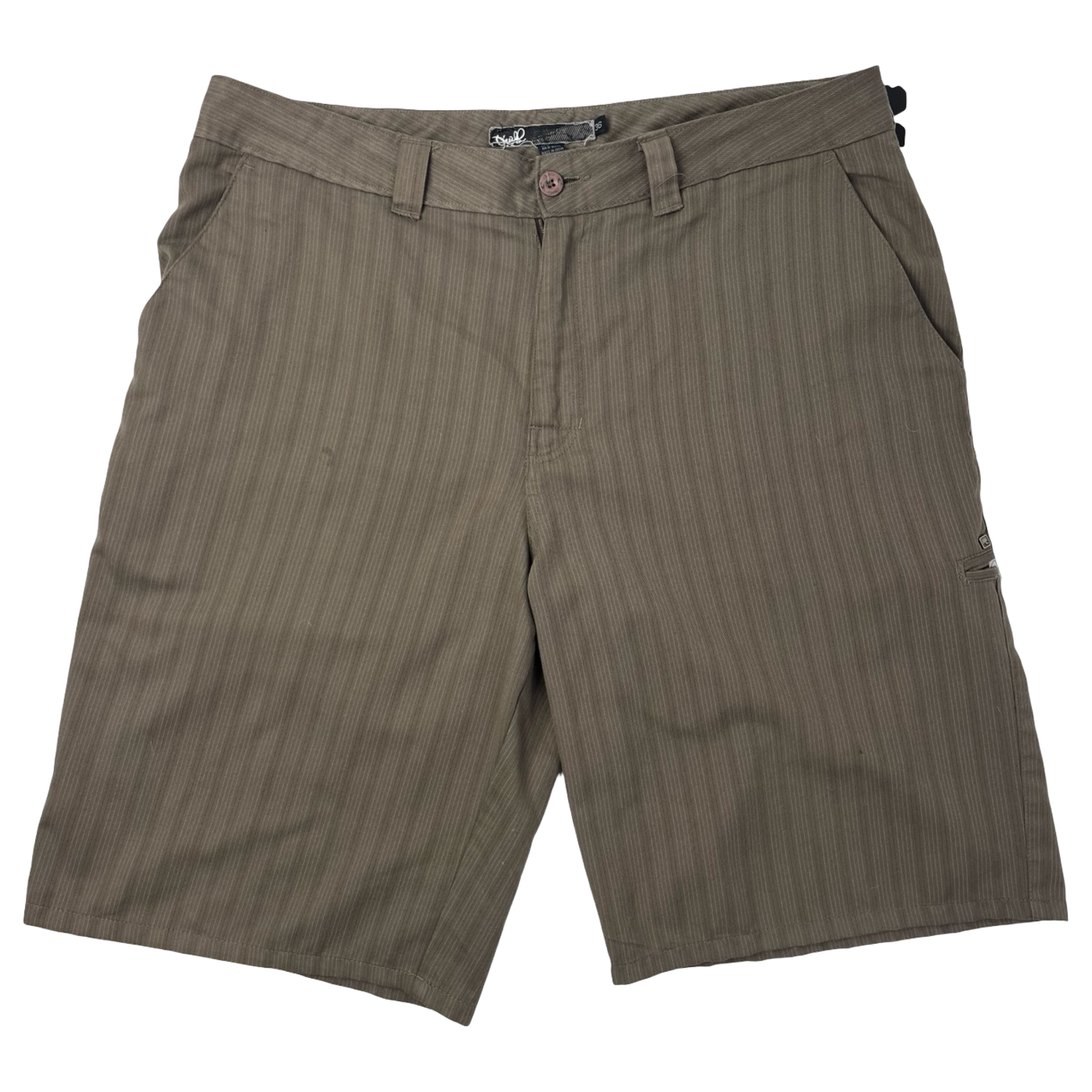 Vintage Y2K O'Neill Pinstripe Chino Shorts Brown