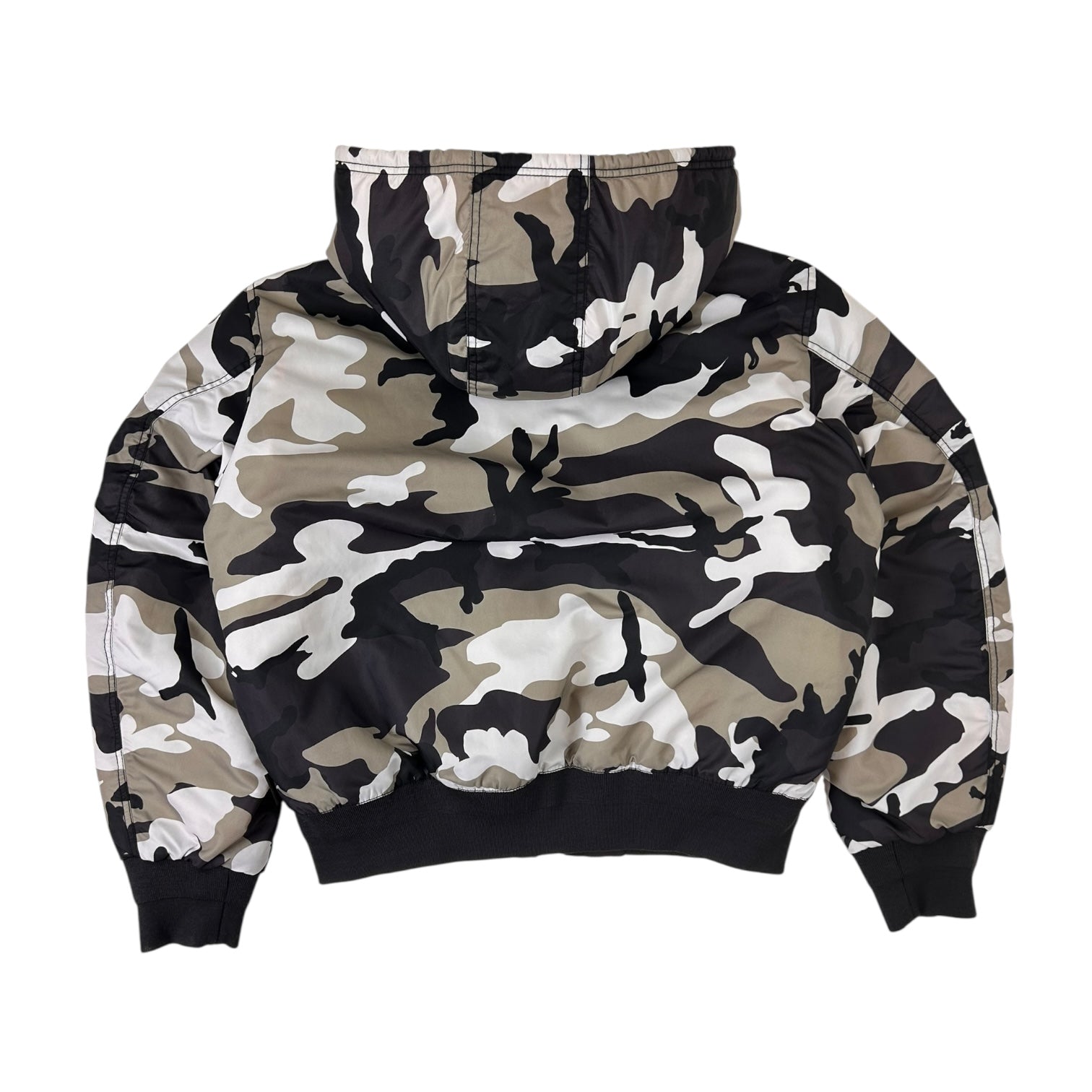 Stussy Flight Bomber Hooded Jacket Snow Camo