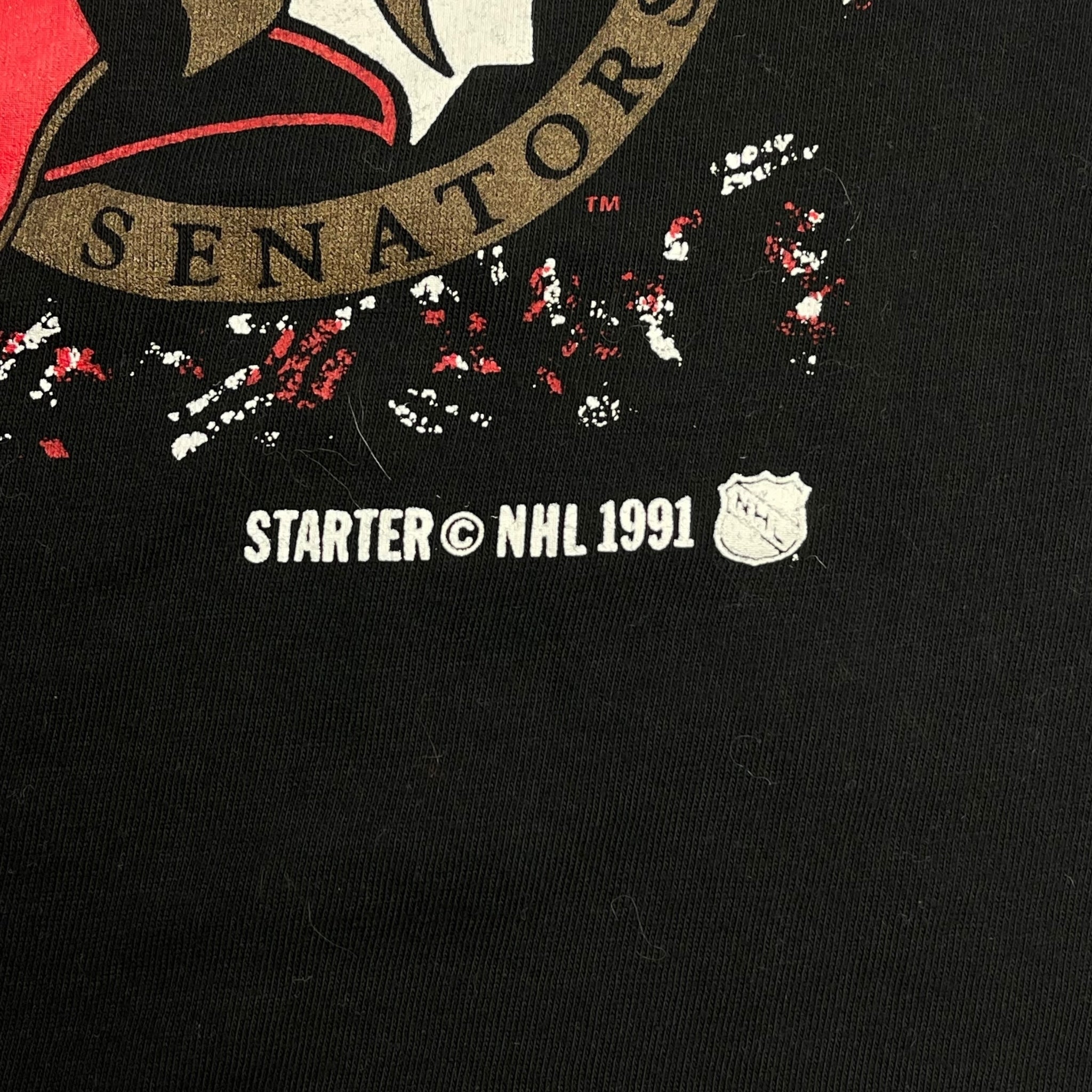 1991 Ottawa Senators Puck Logo Starter T-Shirt