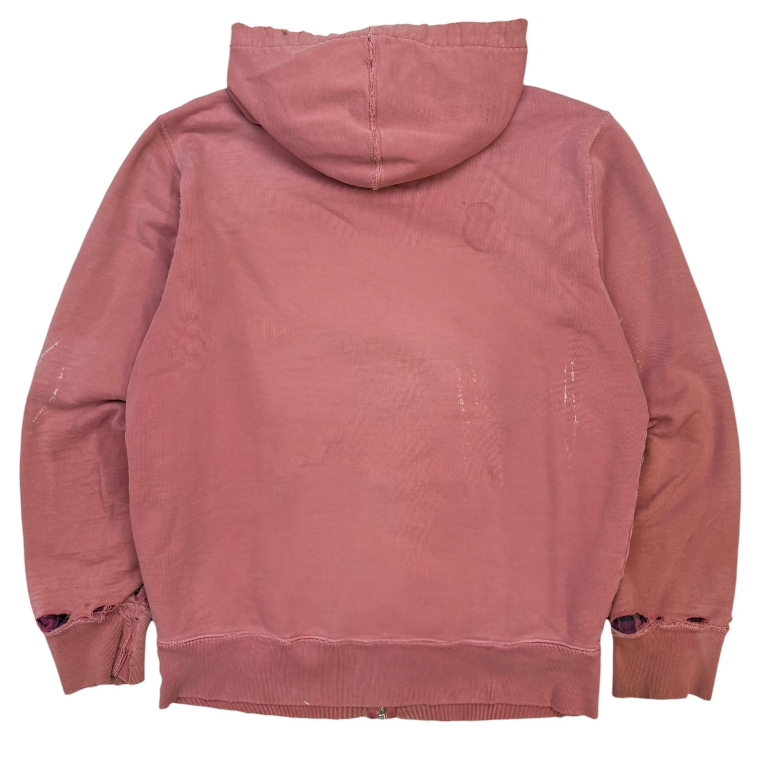 Supreme Bleached Zip Up Sweater Rose