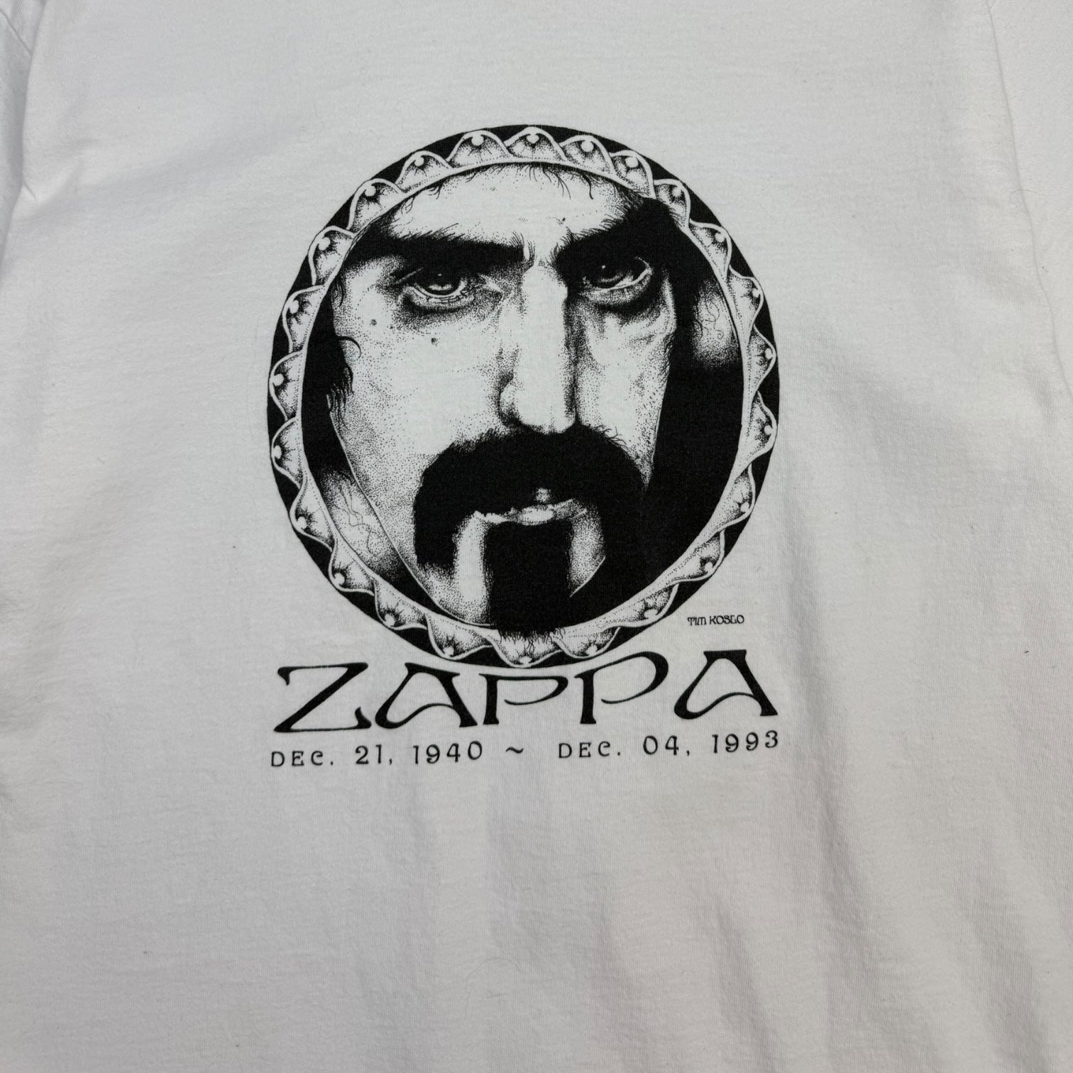 Vintage Zappa Tribute T-Shirt White