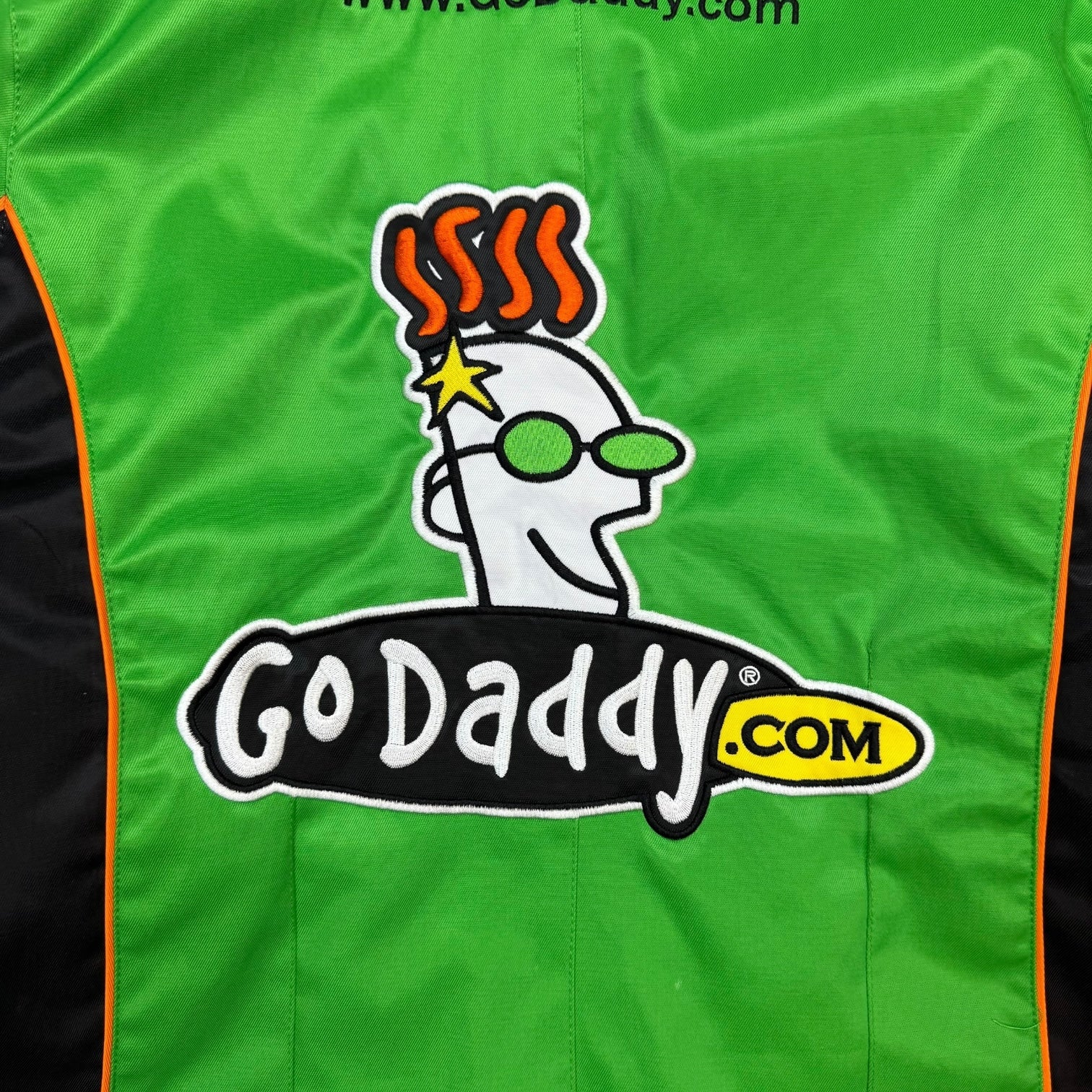 Vintage Womens NASCAR Danica Patrick Race Jacket Green/Black