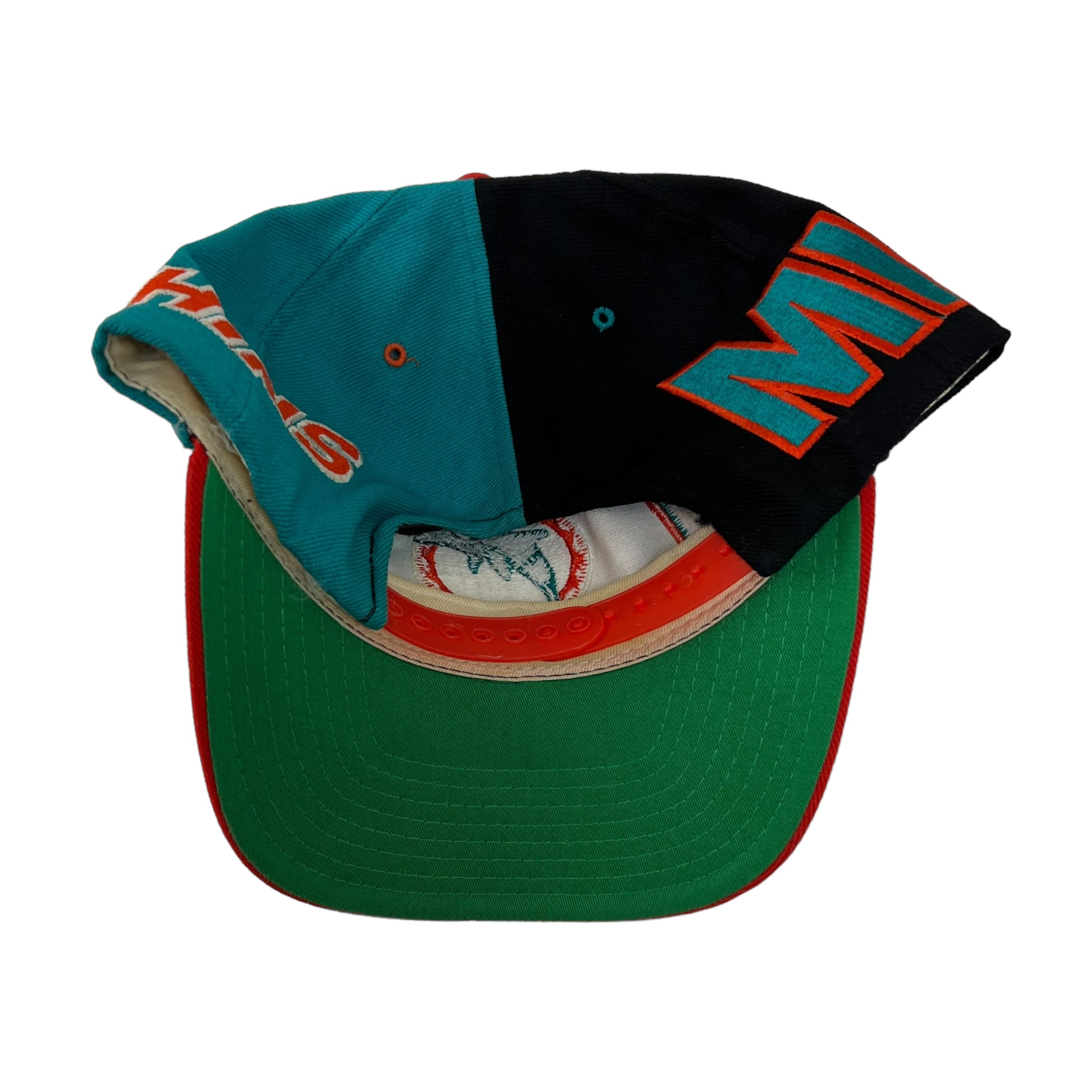 Vintage Miami Dolphins Split Logo Hat - Retro Football Cap