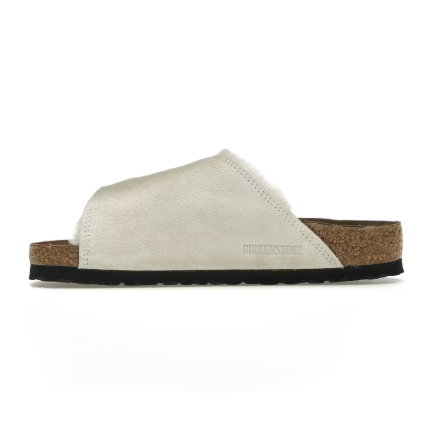 Birkenstock Solana Shearling Slide Stussy Bone