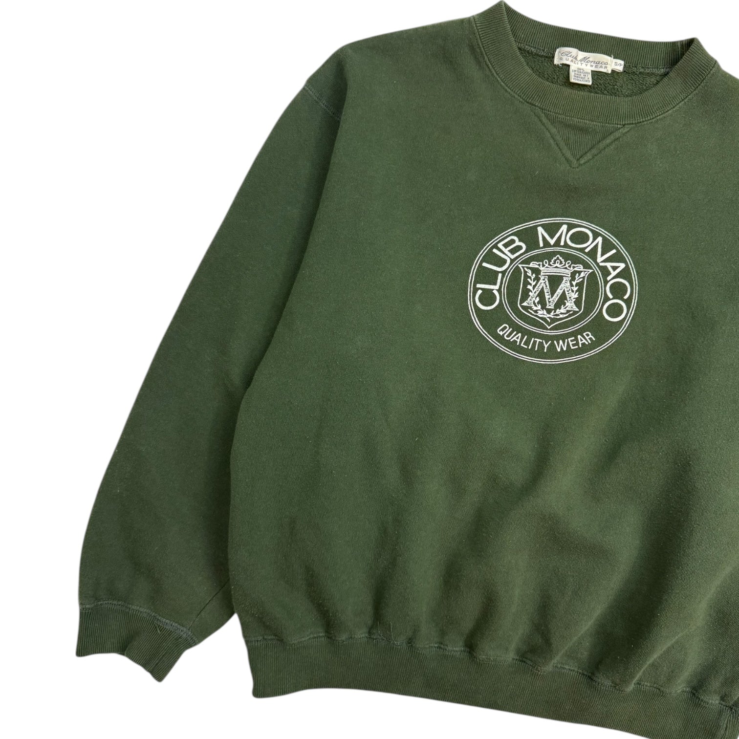 Vintage Club Monaco Crest Crewneck Green