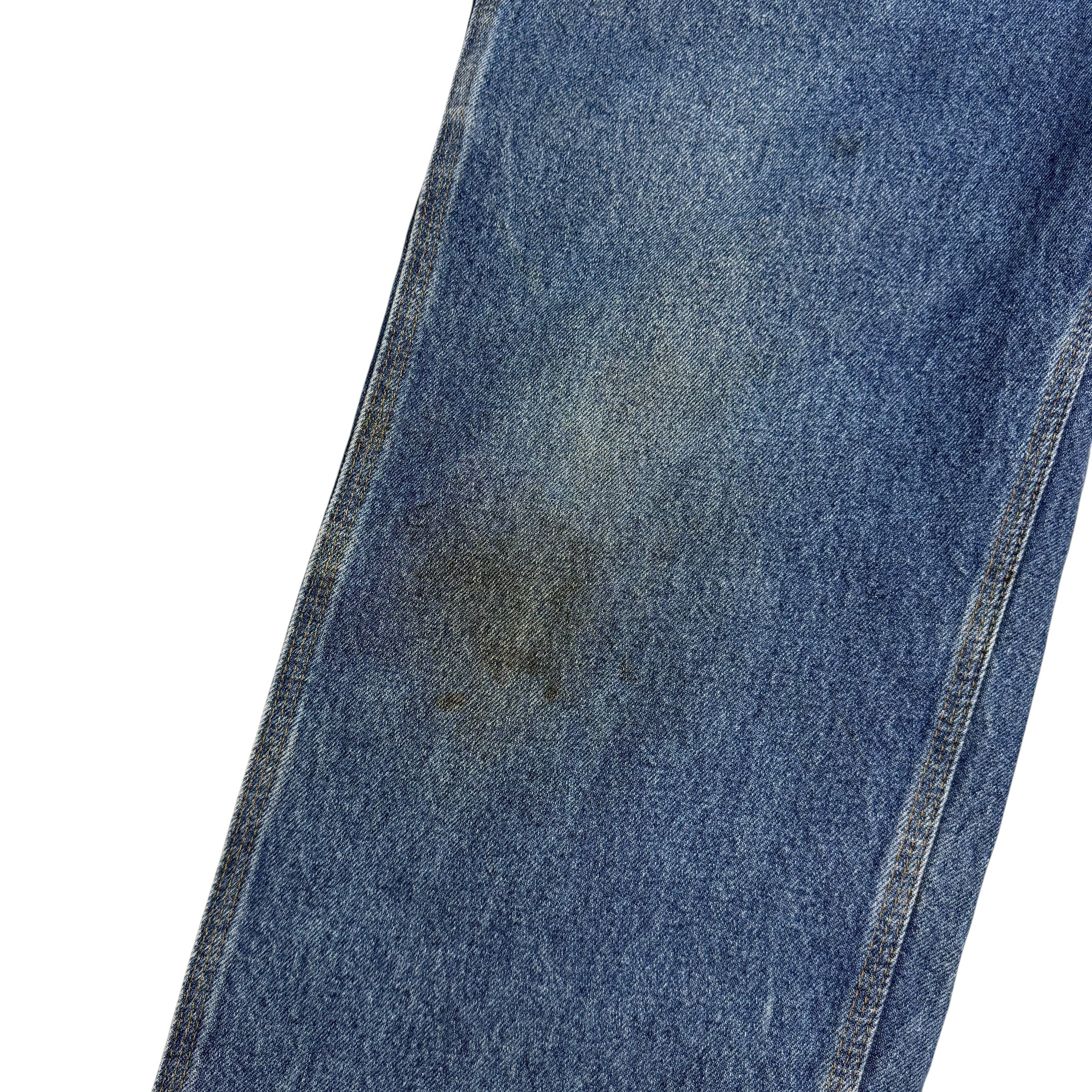 Vintage Carhartt Denim Dungaree Fit Pants Blue