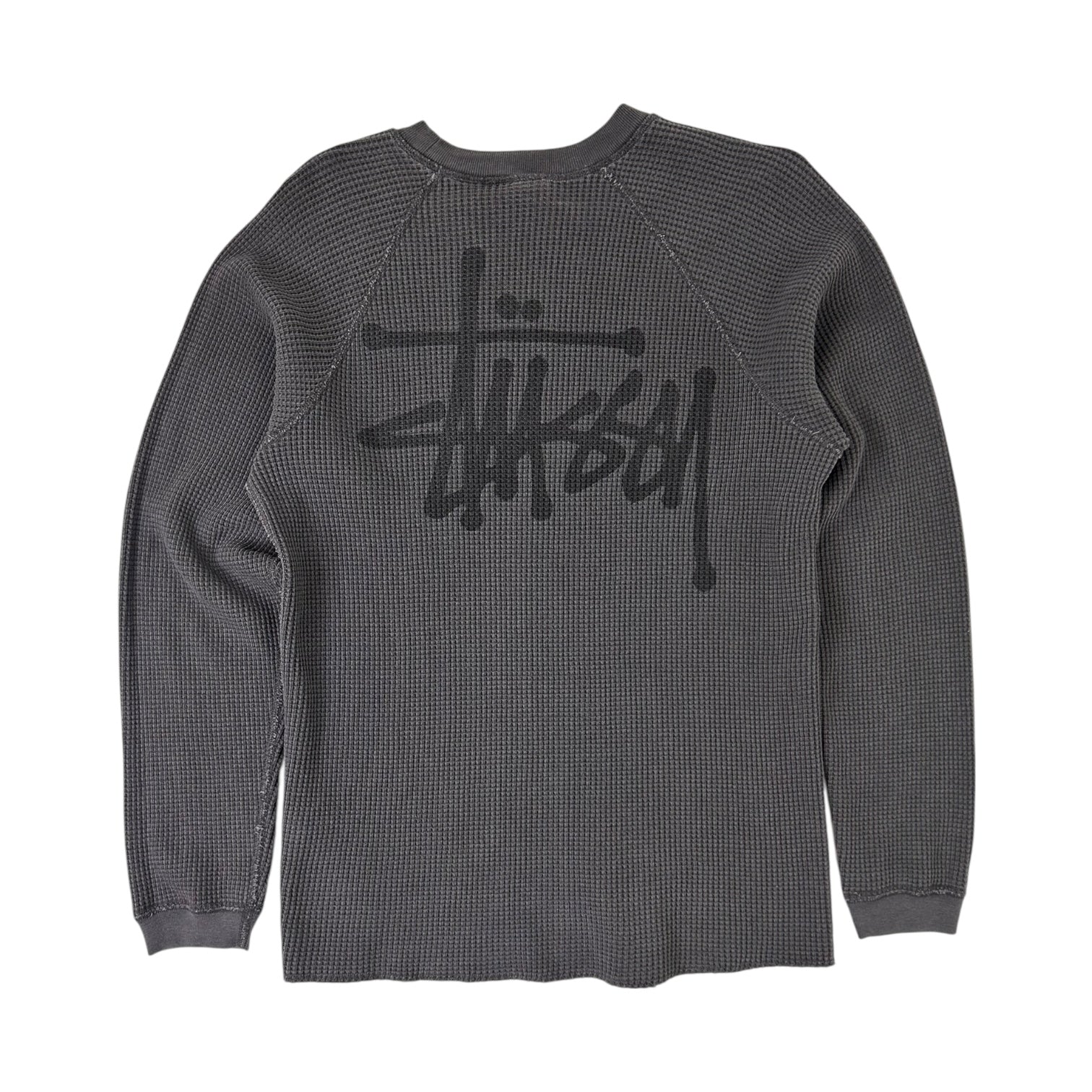 Stussy Raglan Thermal Long Sleeve Grey
