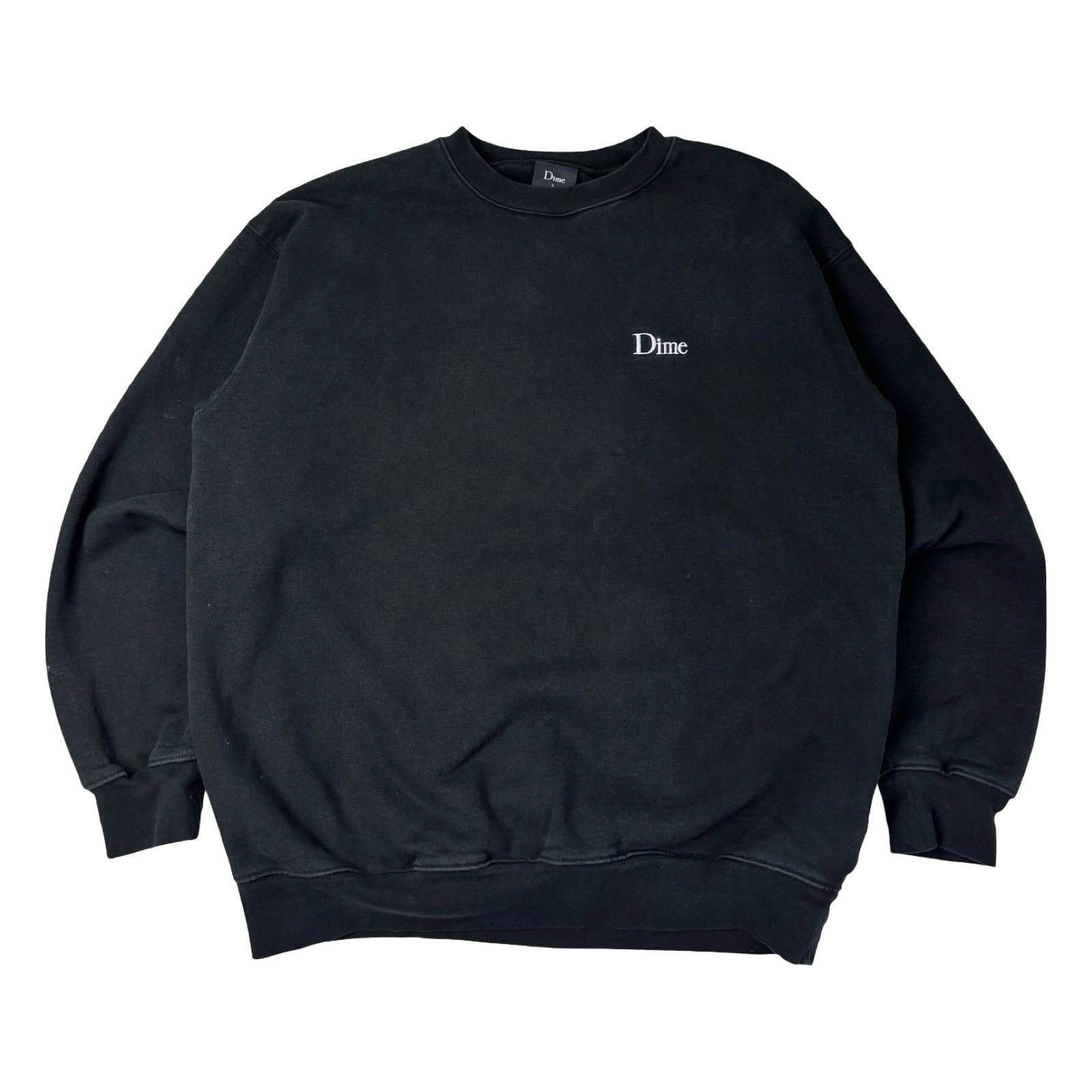 Dime Classic Small Logo Crewneck Black