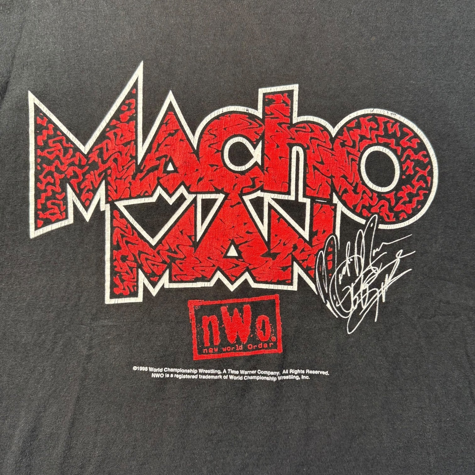 1998 WCW Macho Man Randy Savage NWO Tee Black