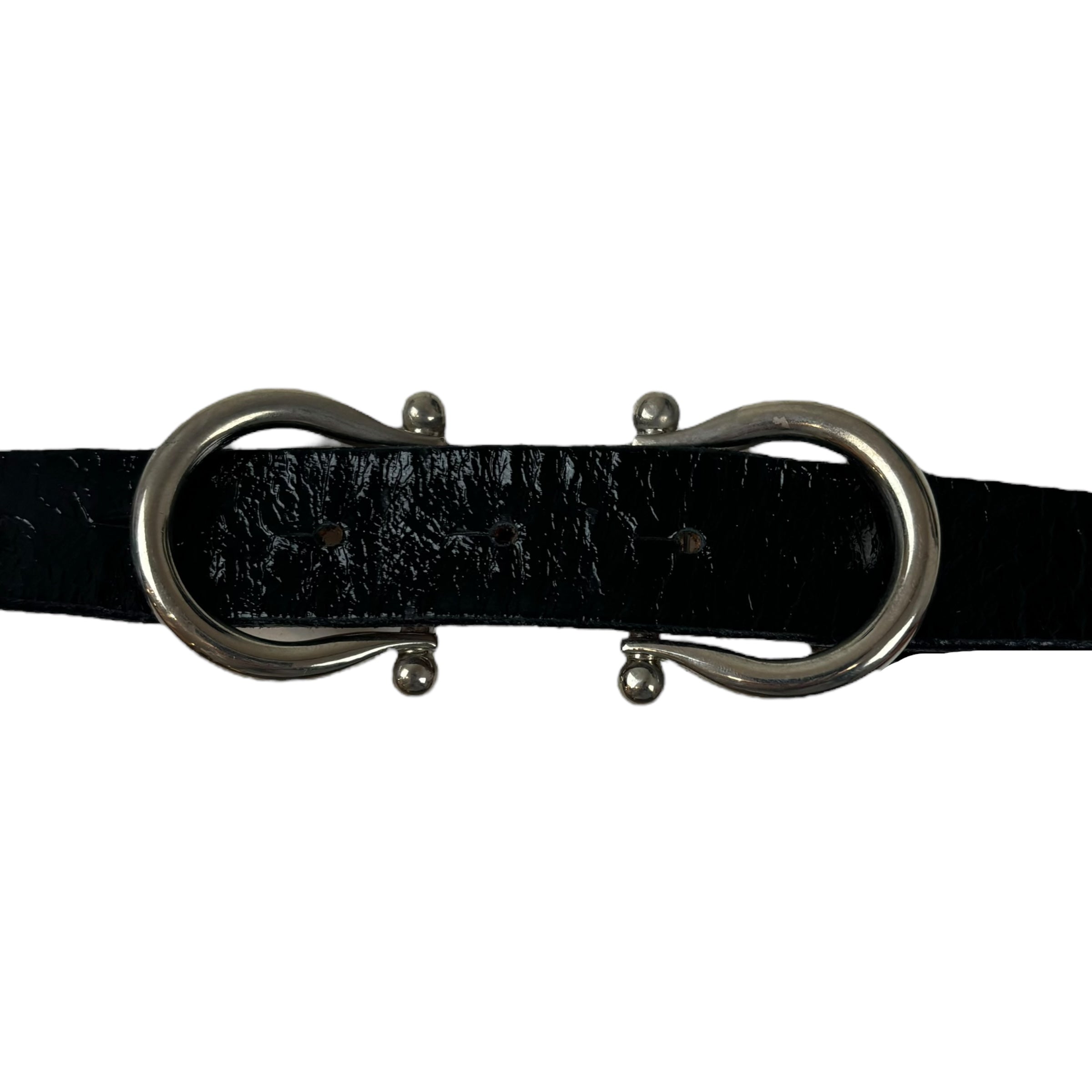 Dolce & Gabbana East-West Patent Leather Belt Black