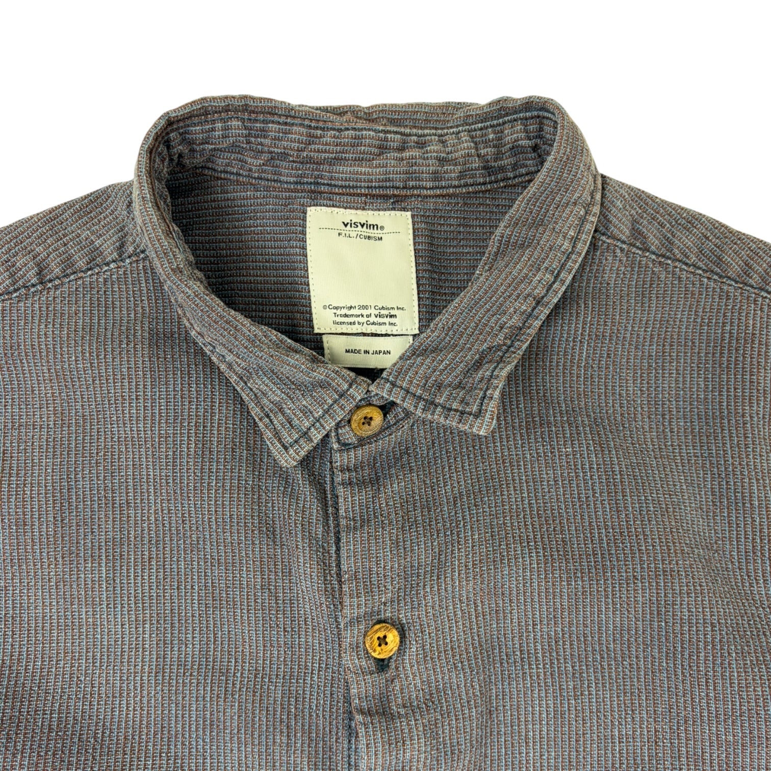 Visvim 14SS Long Rider Check Button Up Blue