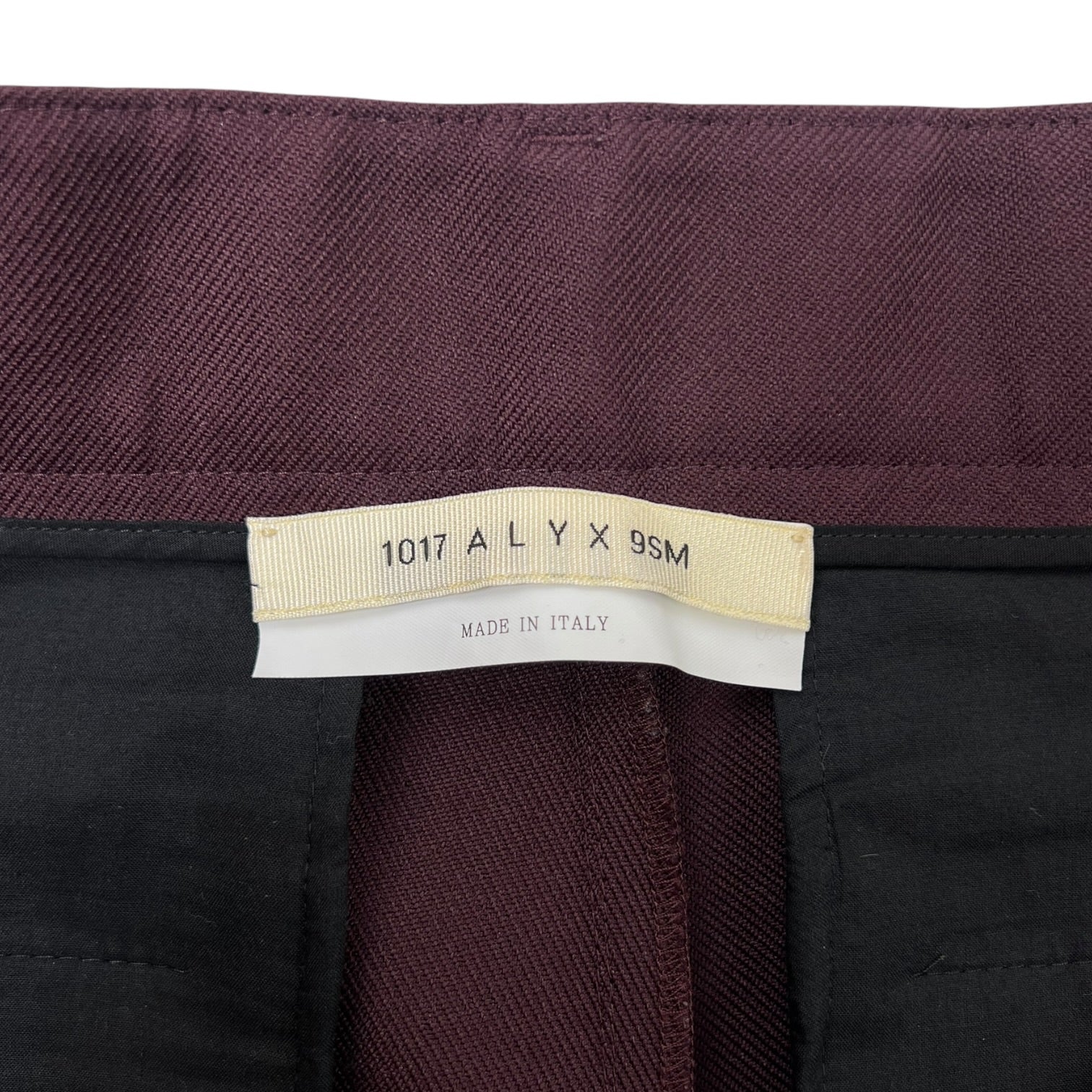 1017 ALYX 9SM Formal Tailoring Pants 2 Wine Red