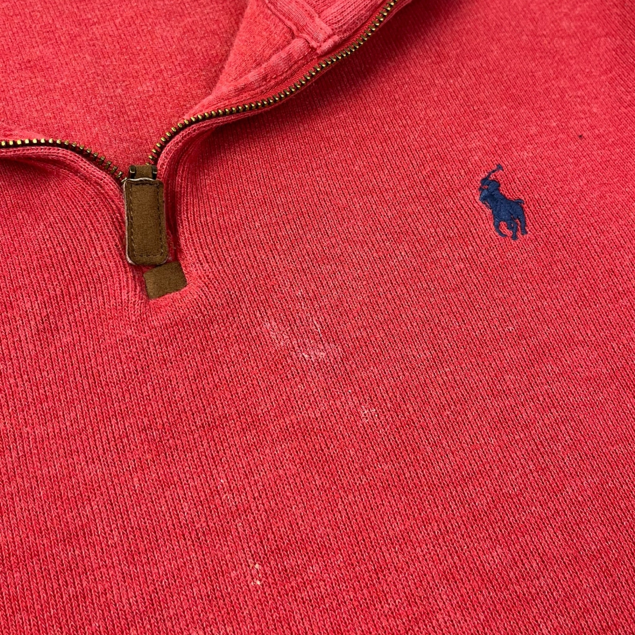 Polo Ralph Lauren Faded Red Quarter Zip Sweater