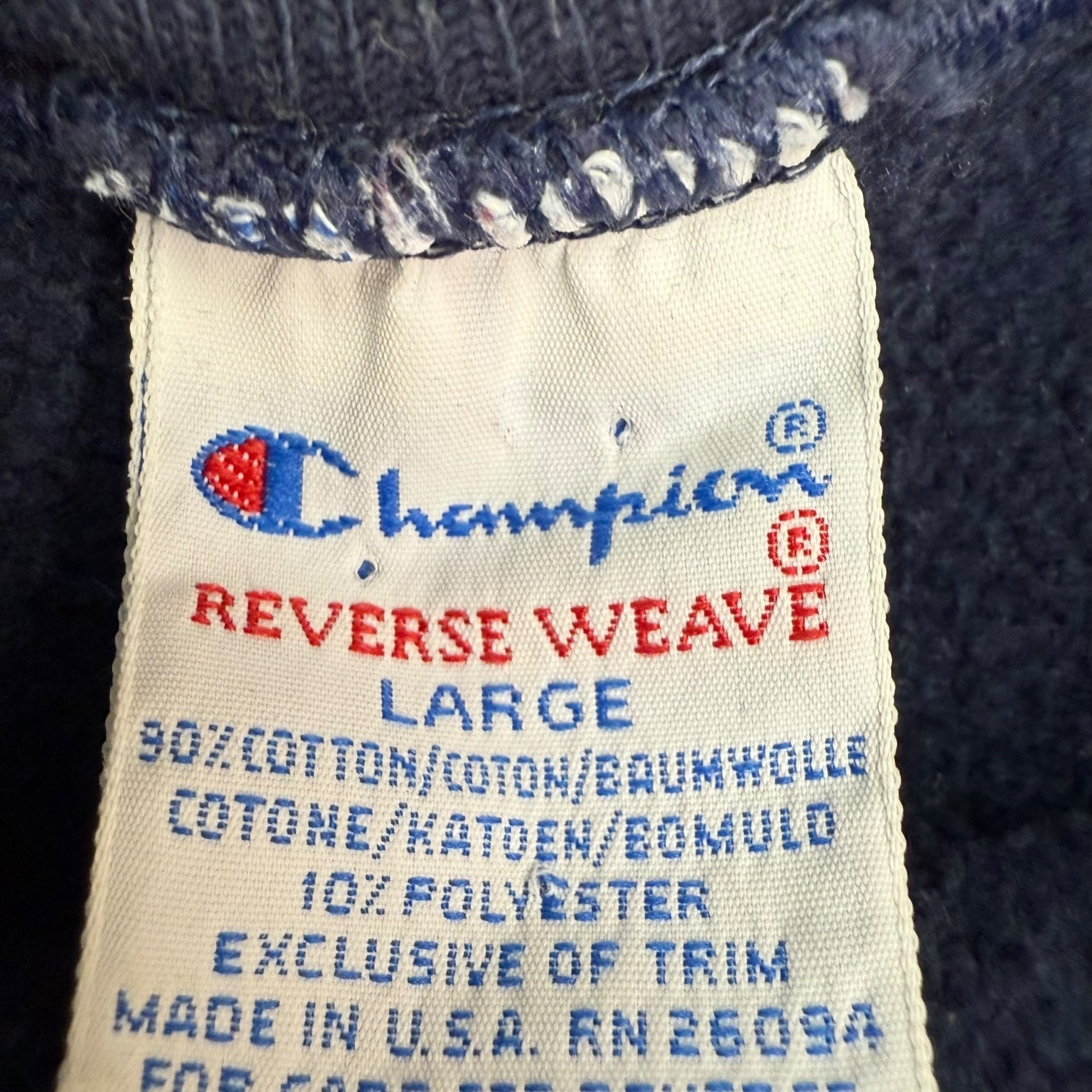 Vintage Champion Notre Dame Crewneck Navy Blue