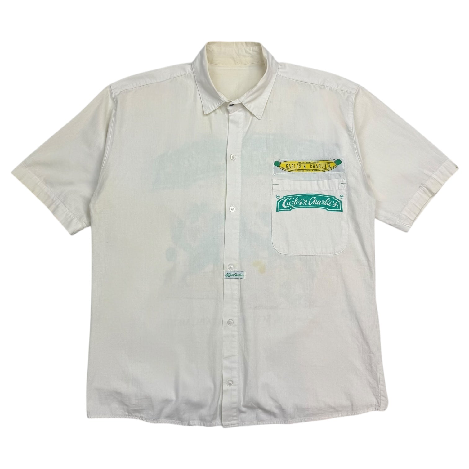 Vintage Senor Frogs Button Up Shirt White