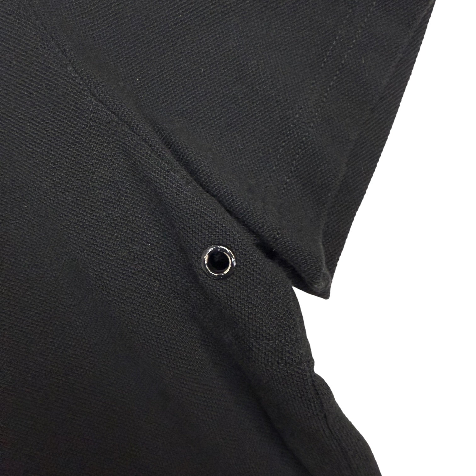 Prada Open Collar Polo Shirt Black