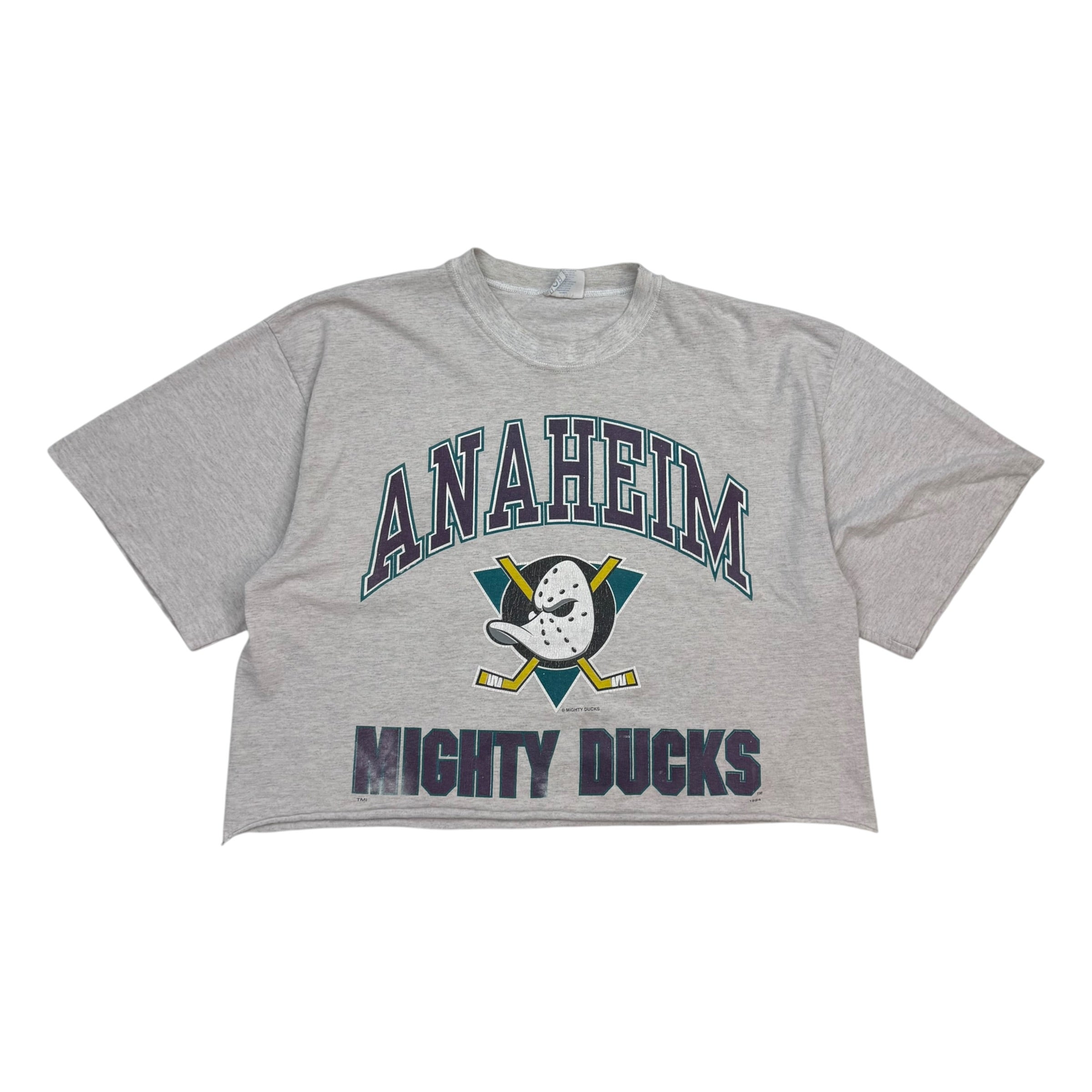 1994 Anaheim Ducks Cropped Tee Grey