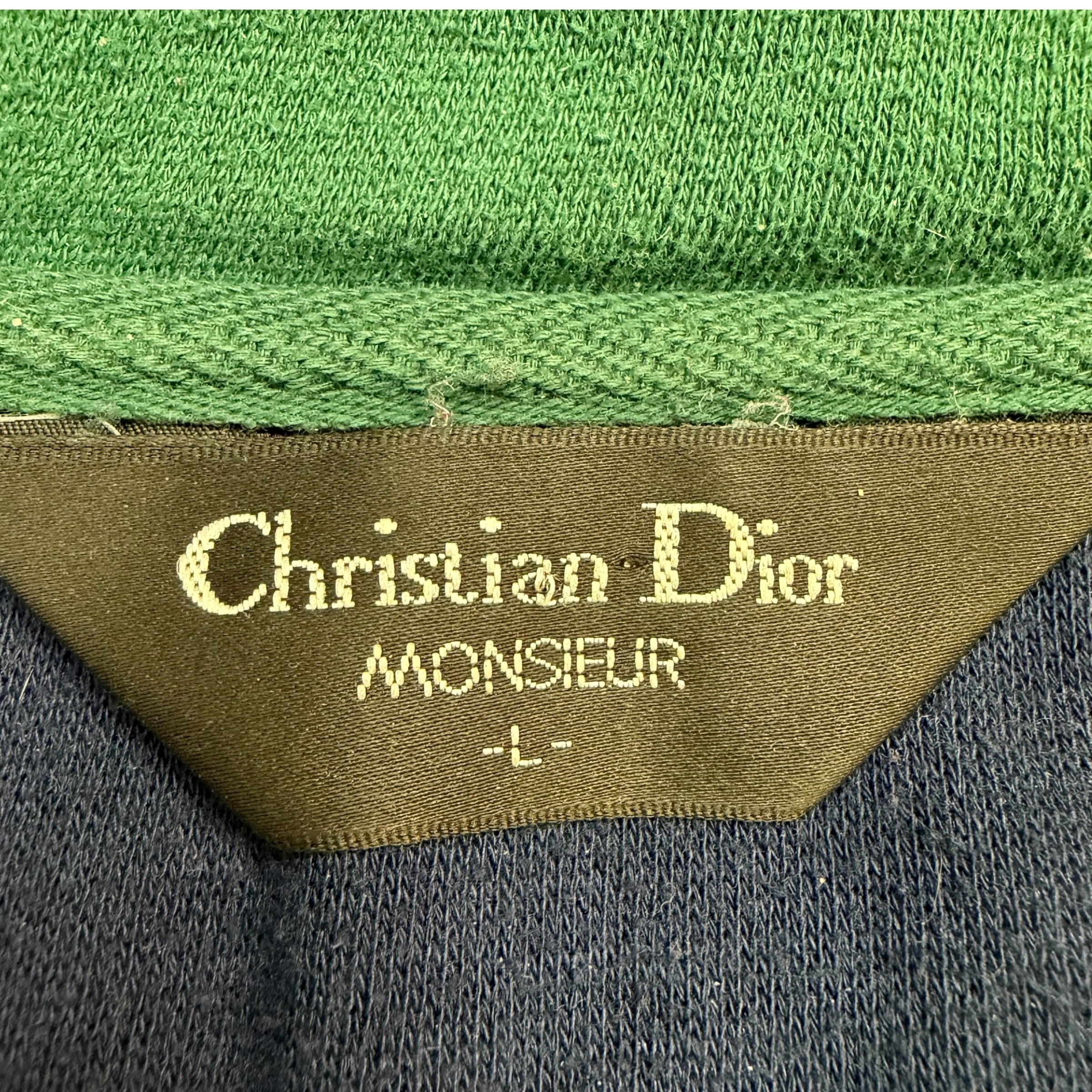 Vintage Christian Dior Quarter Zip Sweater Green