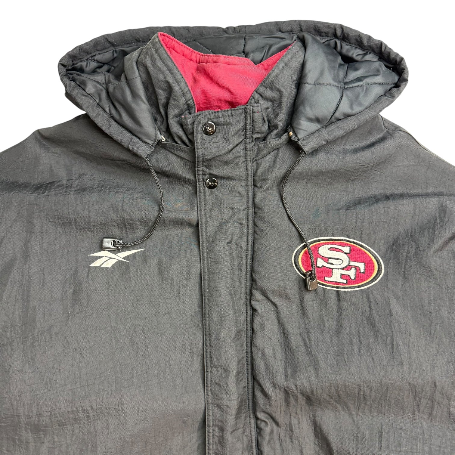 Vintage Reebok San Francisco 49ers Sideline Jacket Black