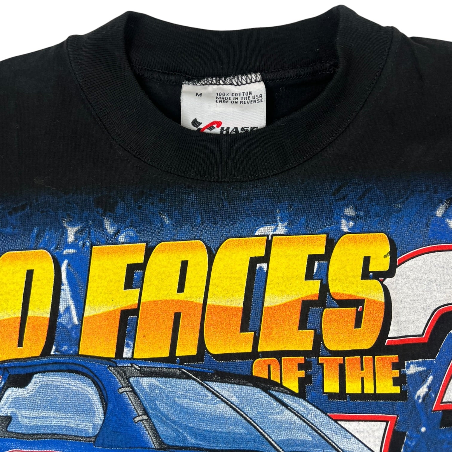Vintage 1990’s Nascar “Two Faces of the 3” All over Print T-Shirt